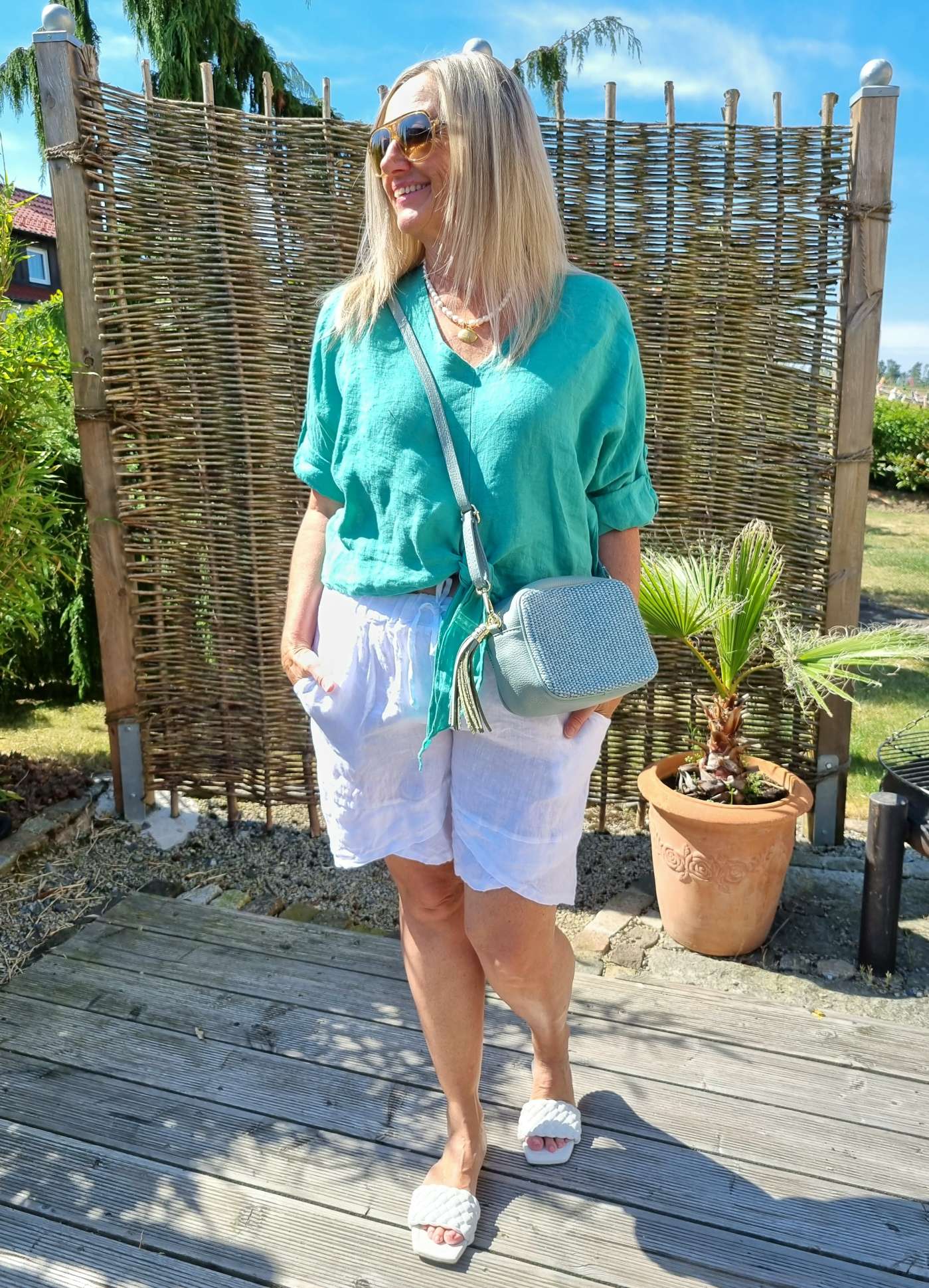 LINEN BLUSEN SHIRT CARINA GRÜN 34-40/42 Made in Italy Basic Shirt kurzarm Leinen T-Shirt Hemd LINEN BLUSEN SHIRT CARINA GRÜN 34-40/42 Made in Italy Basic Shirt kurzarm Leinen T-Shirt Hemd