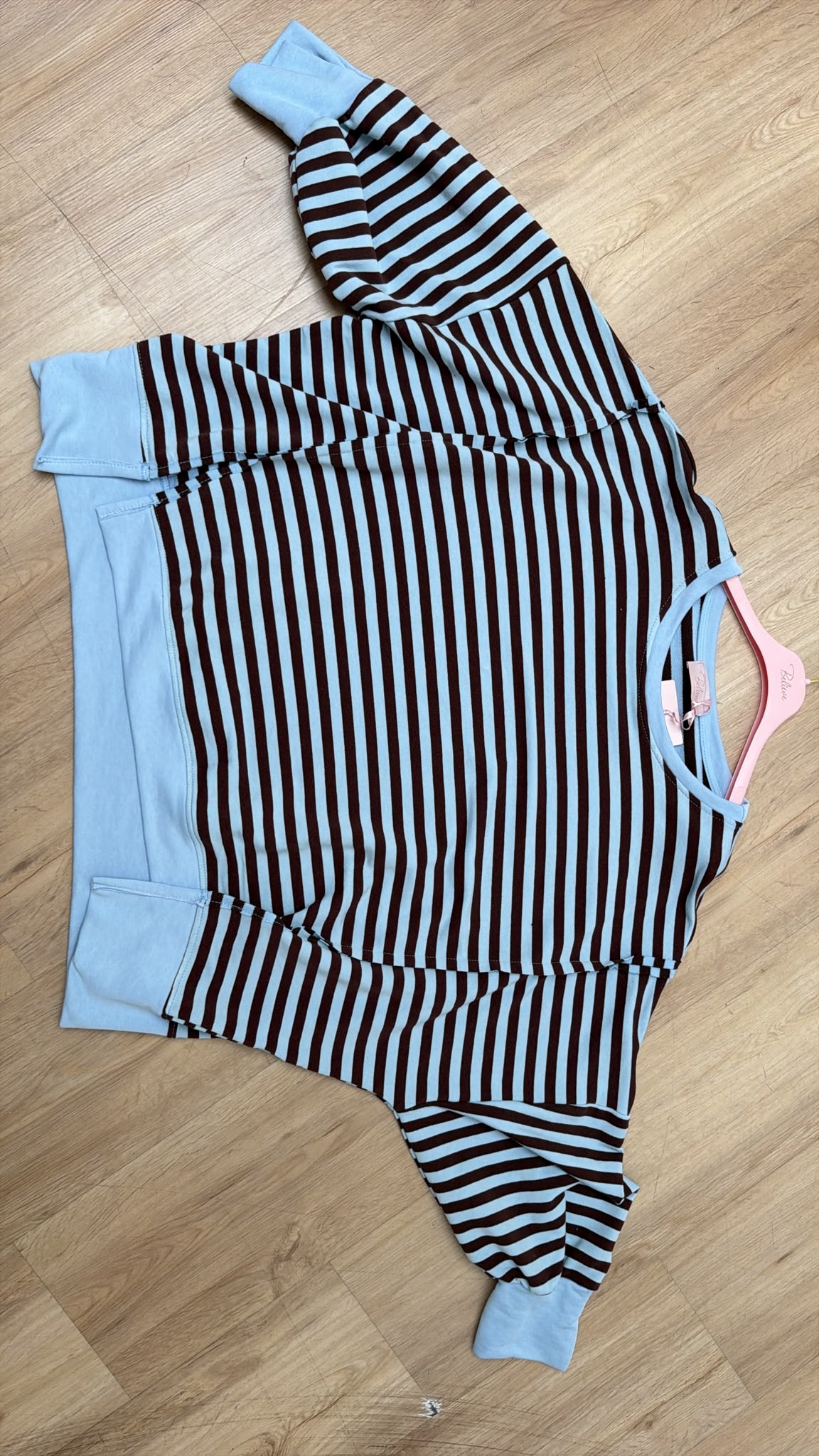 Sweater Charly mit Raw-Cut Details Stripes Made in Italy 34-44/46