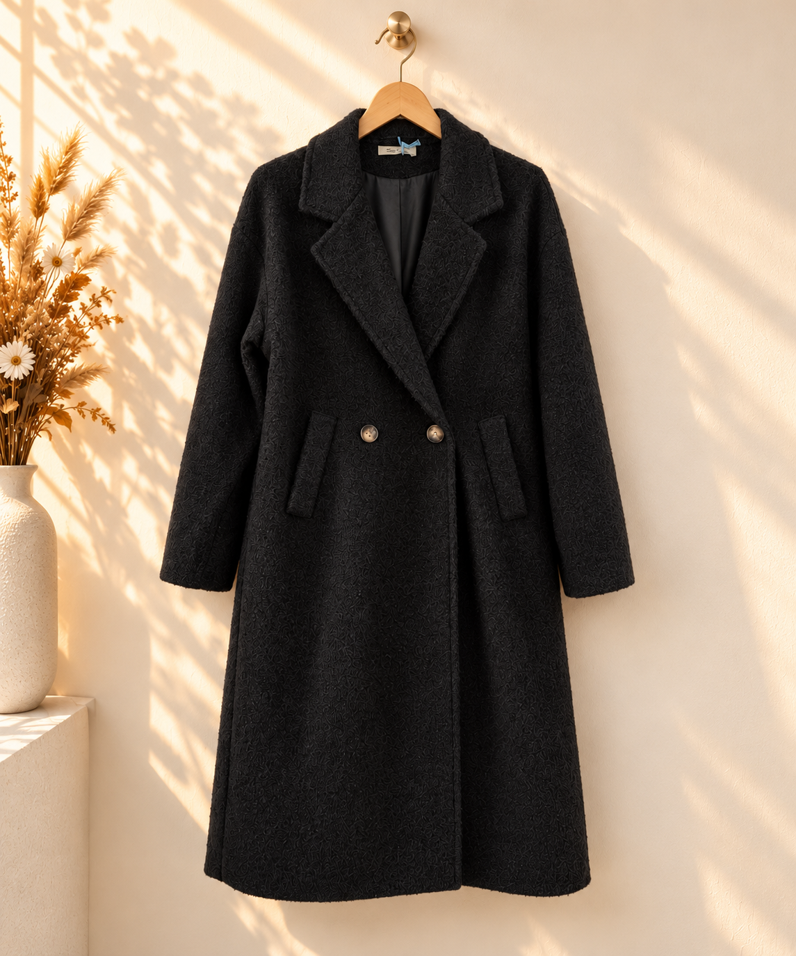 Mantel Trench Coat Schwarz I TC0155 I Made in Italy 34 - 42
