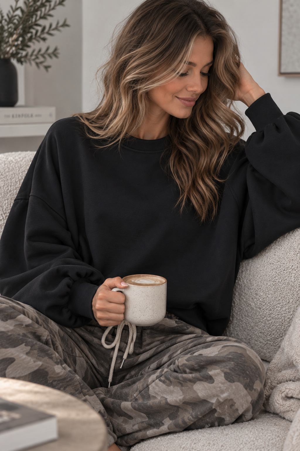 Soft Touch Pullover UNI mit Gummizug SW0129 Made in Italy