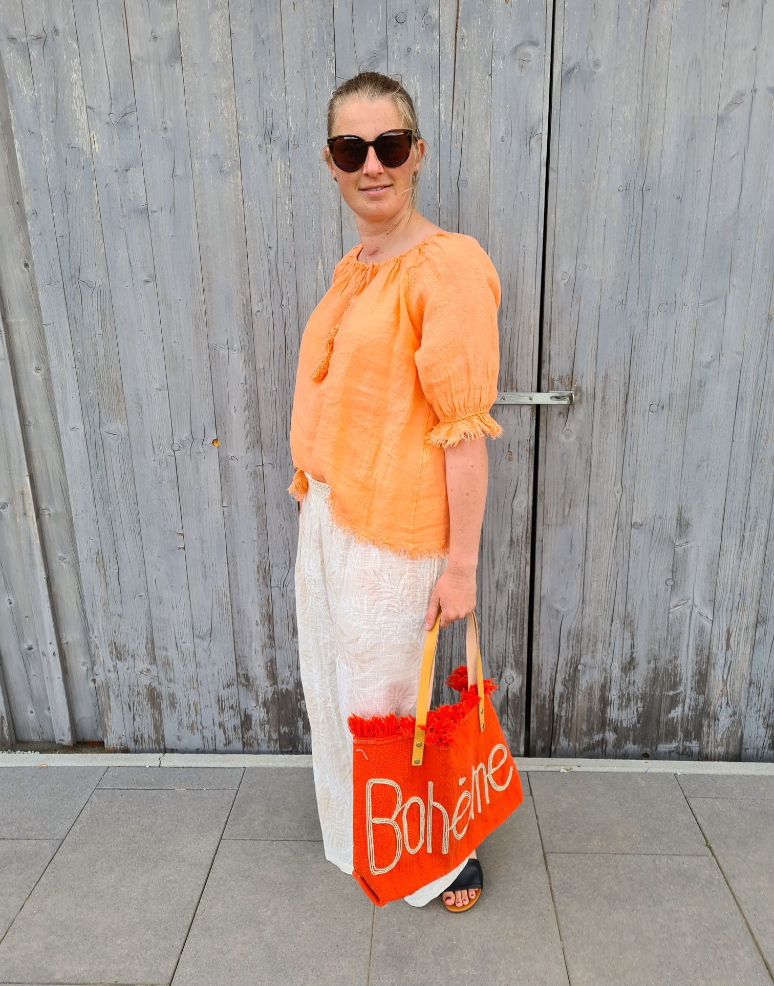 LINEN BLUSE VERONA KORALLE 34-40 Made in Italy Leinen Oversize Tunika Shirt ORANGE LINEN BLUSE VERONA KORALLE 34-40 Made in Italy Leinen Oversize Tunika Shirt ORANGE