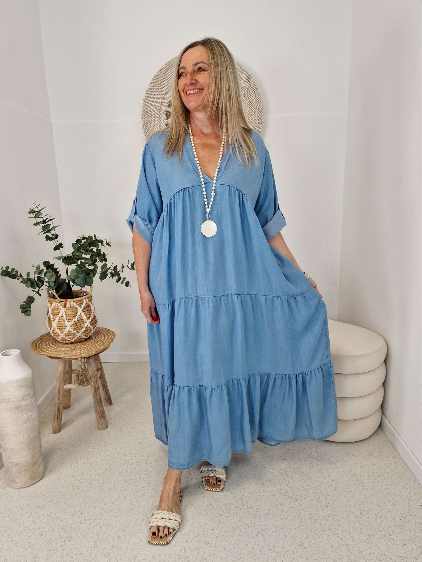 JEANS DRESS DUNJA LIGHT BLUE 34-42 Made in Italy DENIM Kleid JEANS DRESS DUNJA LIGHT BLUE 34-42 Made in Italy DENIM Kleid