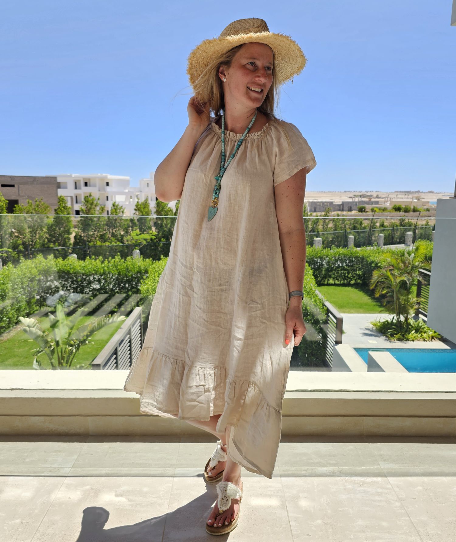LINEN TUNIKA DRESS LUISE BEIGE 34-42 Made in Italy Leinen Kleid Leinenkleid Linendress LINEN TUNIKA DRESS LUISE BEIGE 34-42 Made in Italy Leinen Kleid Leinenkleid Linendress