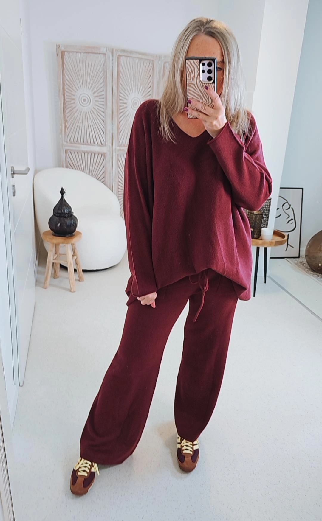 TREND STRICK ANZUG BERLIN 2 SET Made in Italy Jogginganzug Loungewear Hausanzug Homewear 34-44
