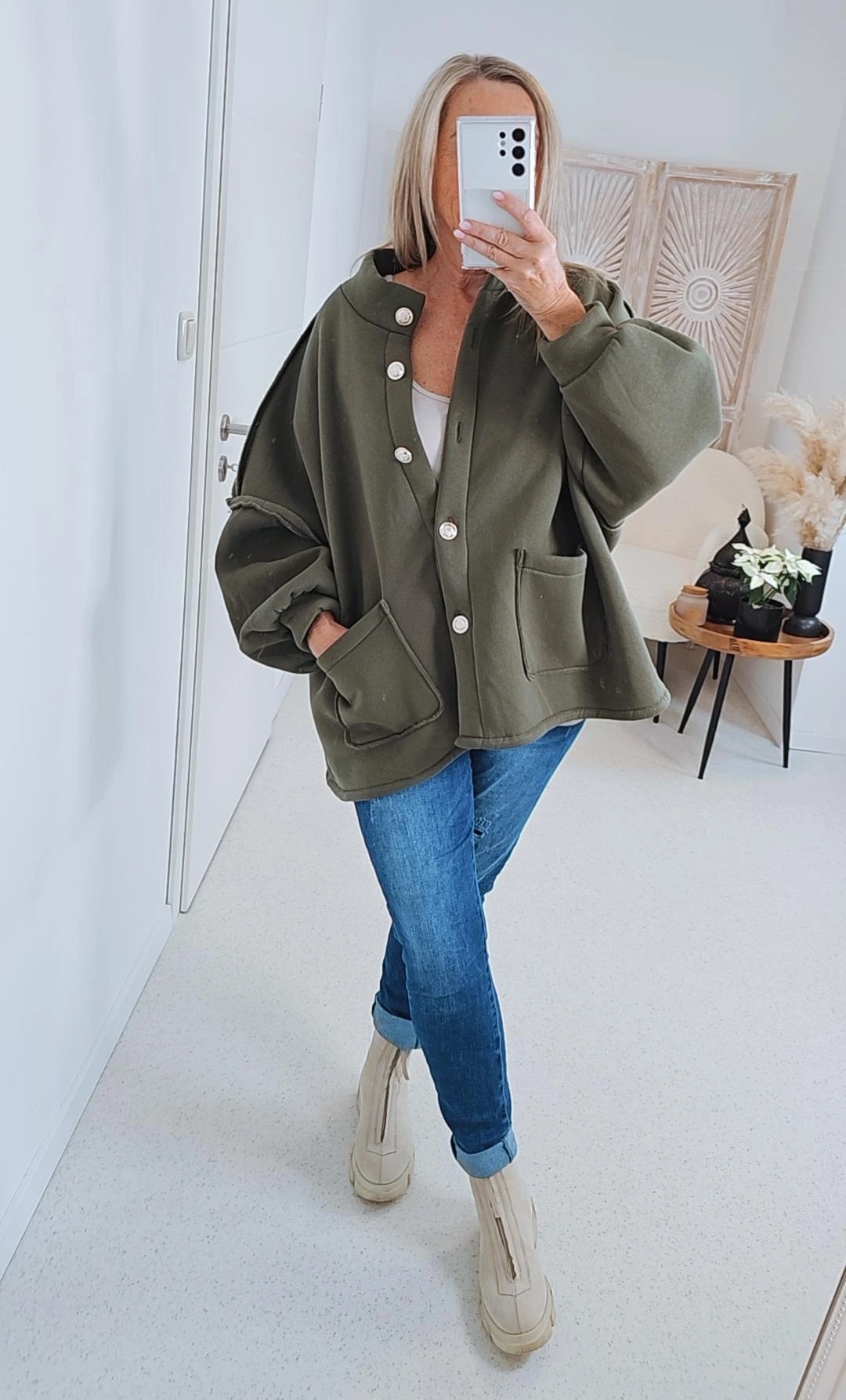 OVERSIZE SWEATSHIRT JACKE VERONA Made in Italy 34-46 Sweatshirtjacke OVERSIZE SWEATSHIRT JACKE VERONA Made in Italy 34-46 Sweatshirtjacke