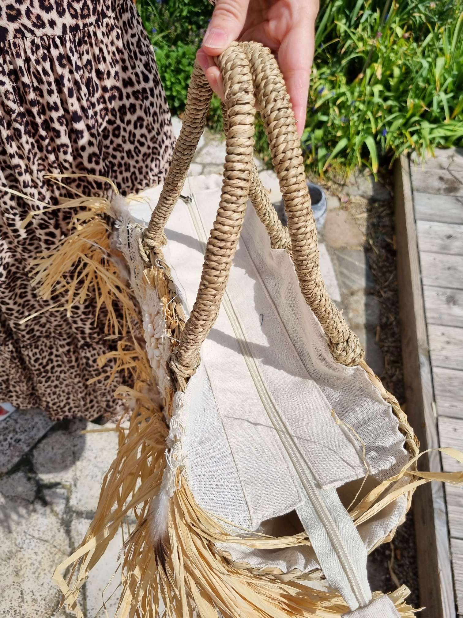 IBIZA BEACH BAG SUMMERLOVE Muscheln Details Strand Tasche Korb Federn Boho Bohemian IBIZA BEACH BAG SUMMERLOVE Muscheln Details Strand Tasche Korb Federn Boho Bohemian