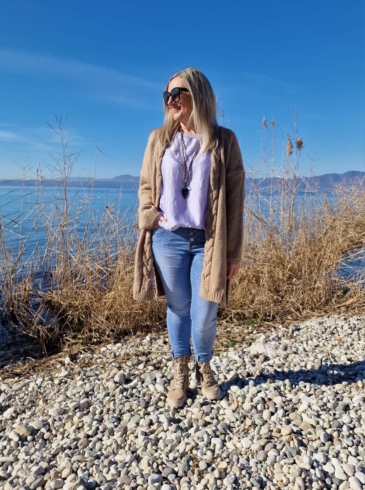 EDLER KNIT CARDIGAN BETTINA CAMEL 34-42  Made in Italy  Strickjacke Strickmantel Mantel Alpaka