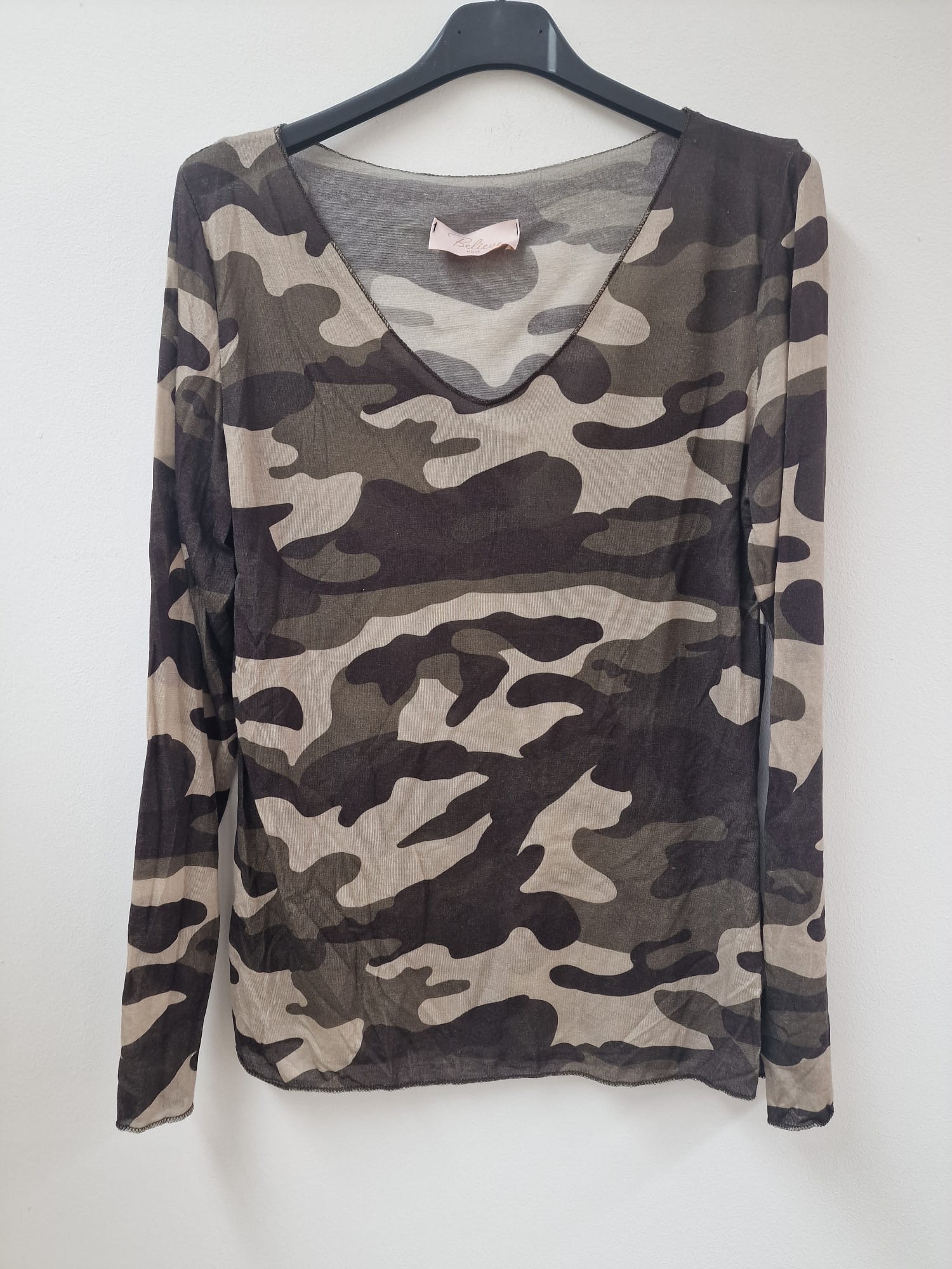 Cashmere-Shirt Camouflage – Made in Italy CS0088| bis ca. Gr. 42