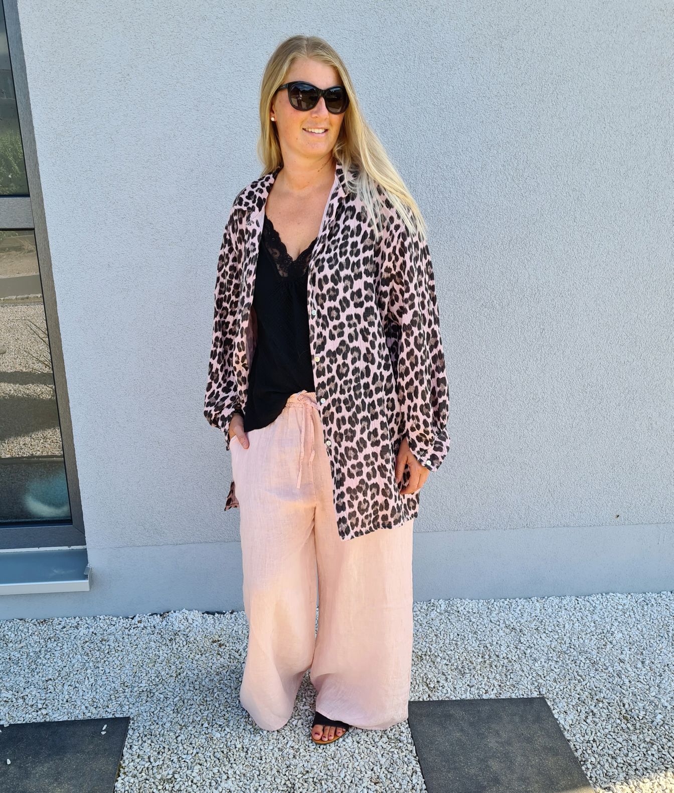 MUSSELIN OVERSIZE BLUSE SKYROS LEO ROSA 34-42 Made in Italy Longbluse Kleid Tunika Shirt Blusenjacke MUSSELIN OVERSIZE BLUSE SKYROS LEO ROSA 34-42 Made in Italy Longbluse Kleid Tunika Shirt Blusenjacke