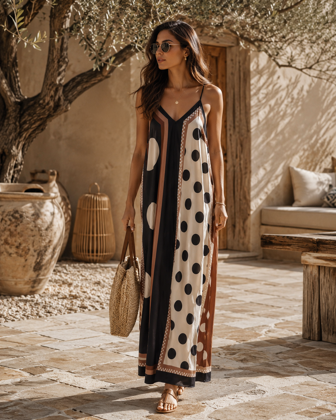 Polka Dots Kleid Ronda – Made in Italy | passend bis Größe 42