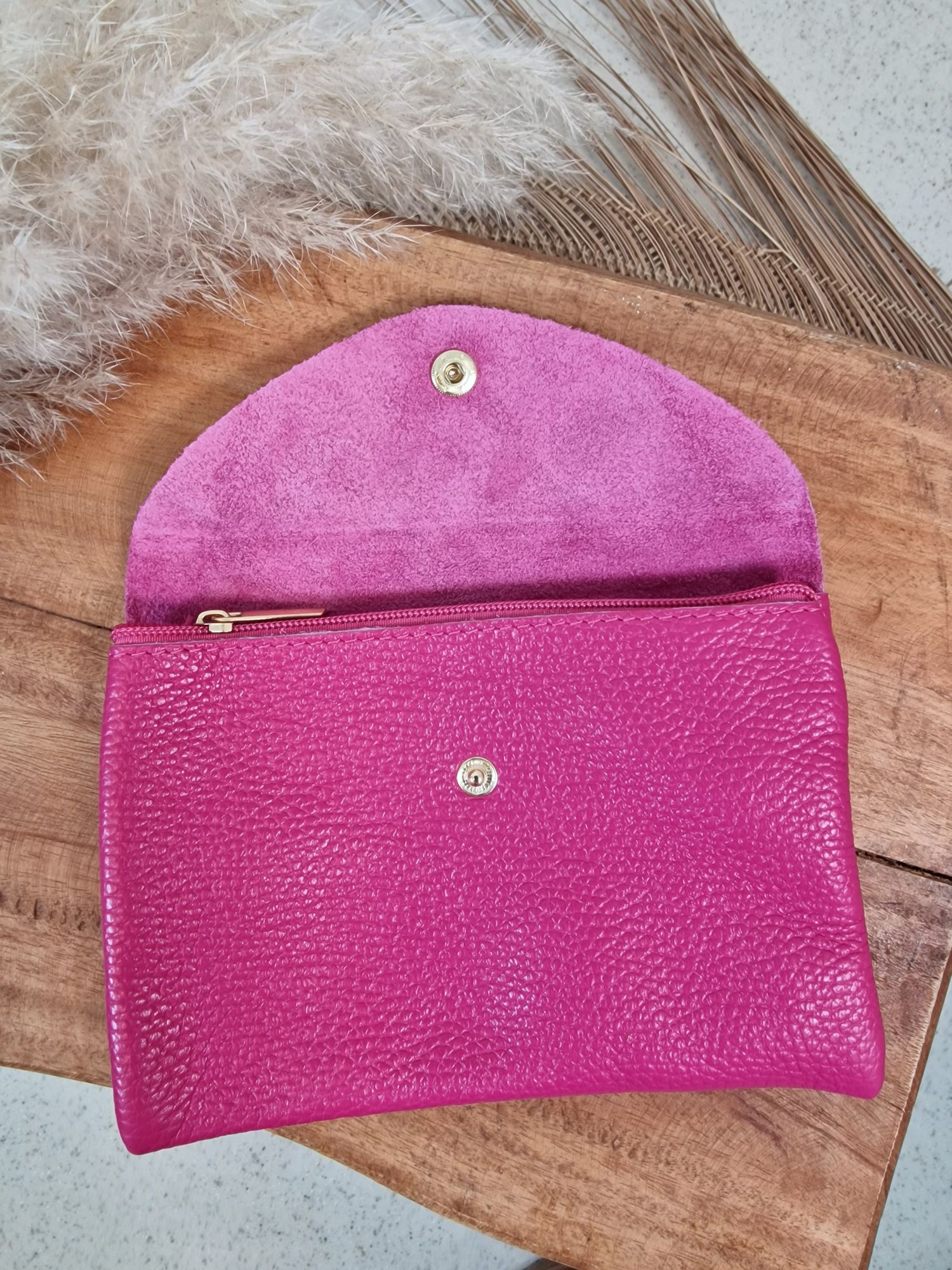 CROSSBODY HANDYTASCHE ROSIE PINK  vera Pelle Made in Italy