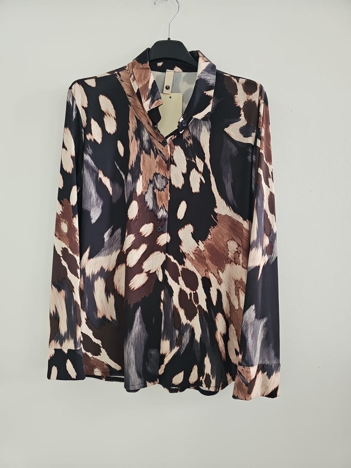 Kofferbluse Bluse Olivia – Edle Kofferbluse mit afro Muster –  Made in Italy Gr 34-42