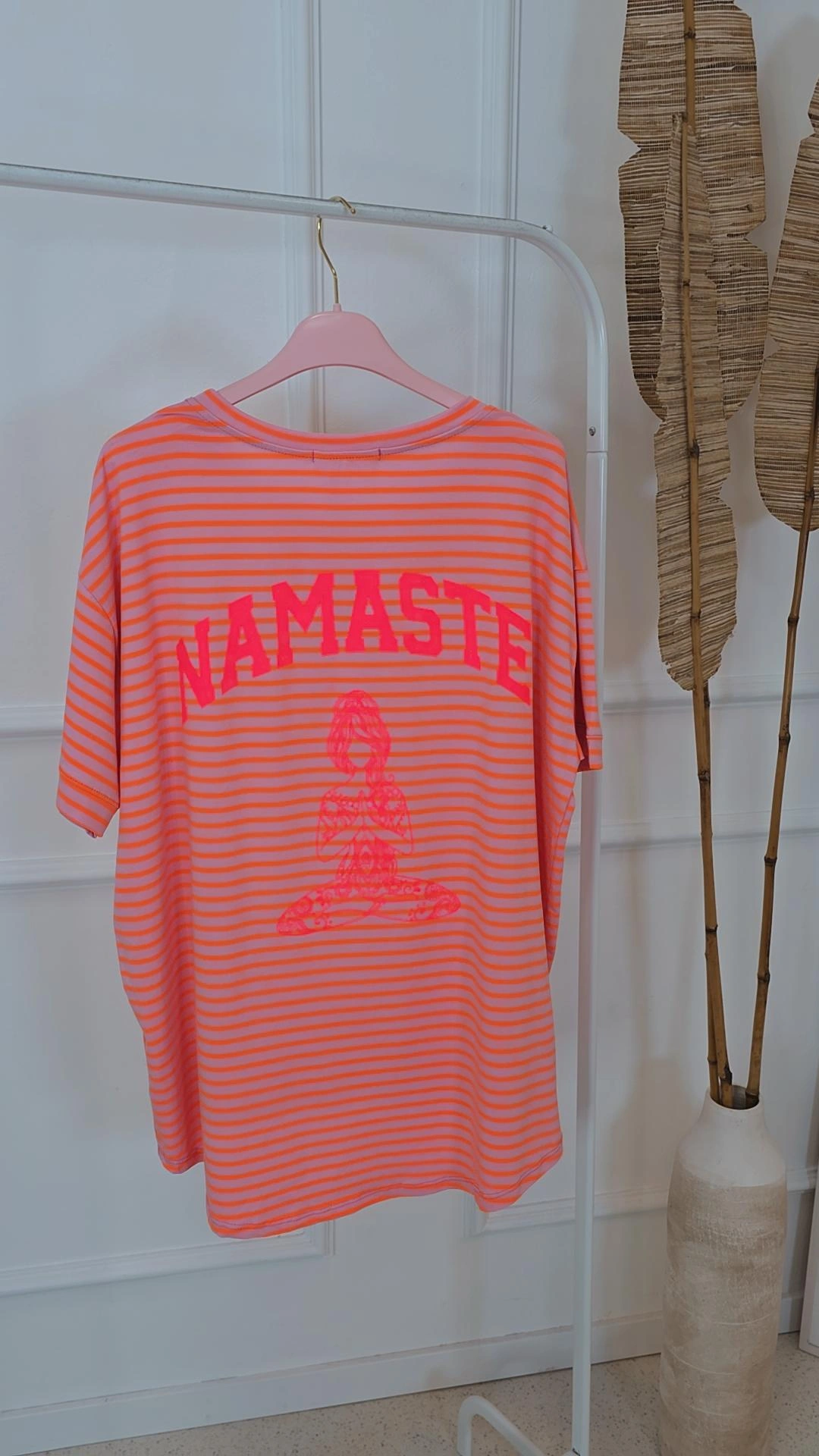 BASIC SHIRT URSULA STREIFEN NAMASTE Vokuhila Made in Italy 36 -44
