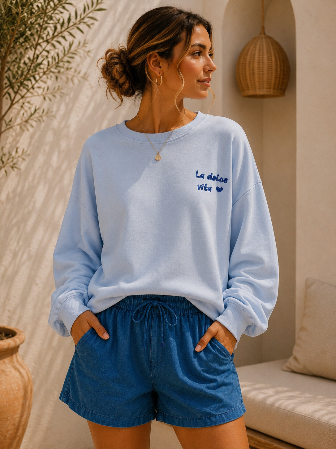 Sweater Loredana La Dolce Vita Uni Made in Itlay 34-42/44 Sommerschnapper – vom Umtausch ausgeschlossen
