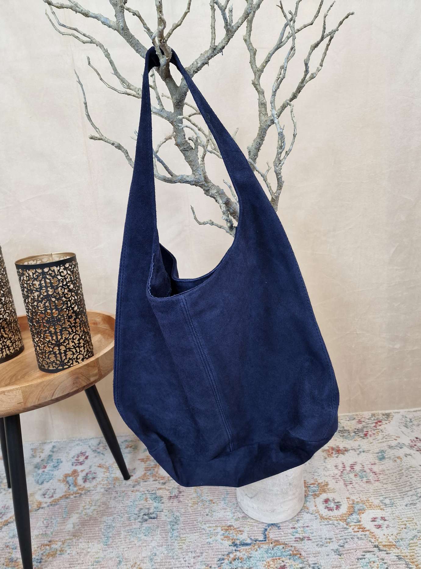 WILDLEDER SHOPPER VRONI DUNKELBLAU Made in Italy Leder Tasche versch. Farben WILDLEDER SHOPPER VRONI DUNKELBLAU Made in Italy Leder Tasche versch. Farben