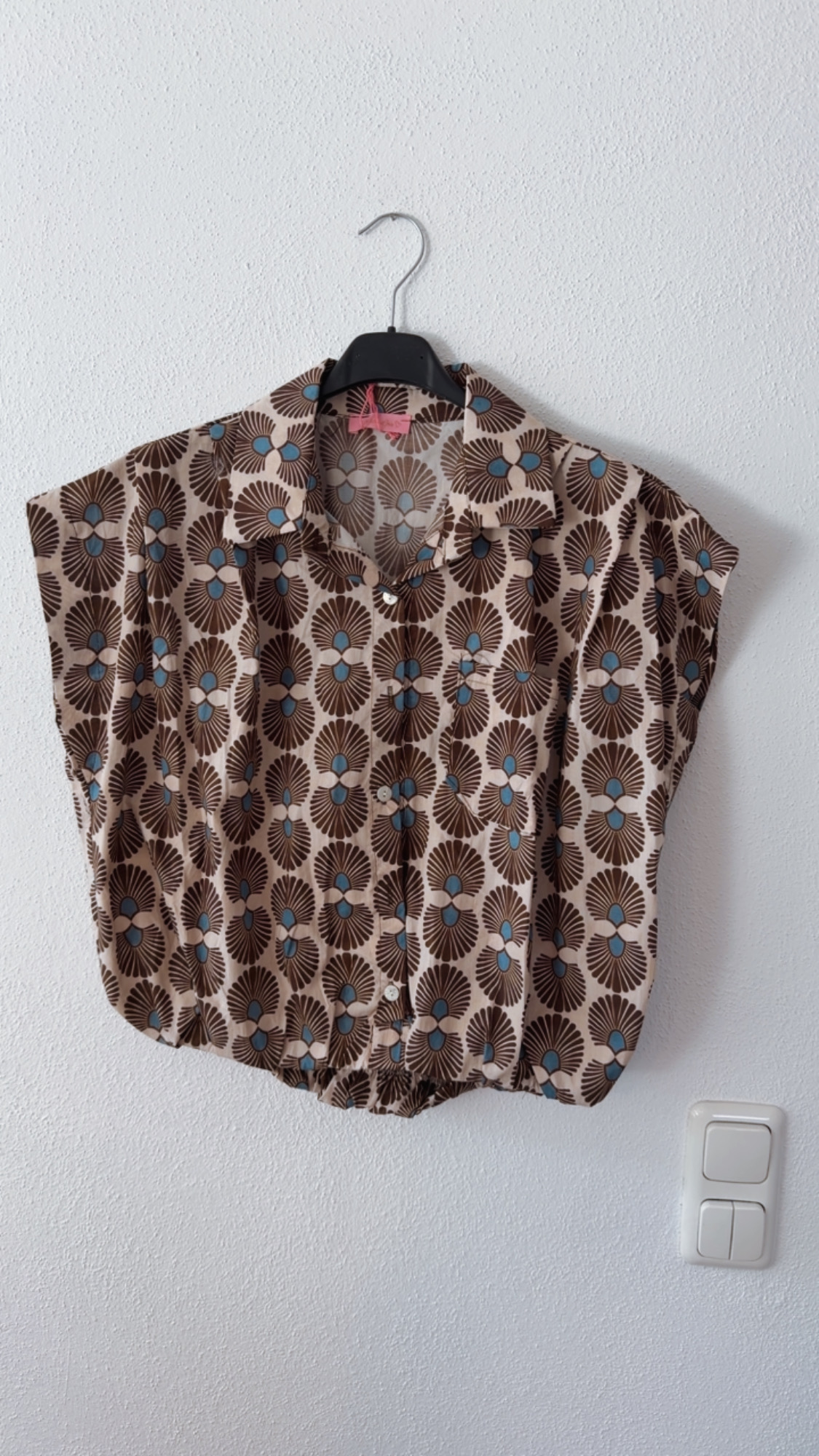 Cropped-Bluse Solea Ballonbluse Made in Italy Gr. 34-42