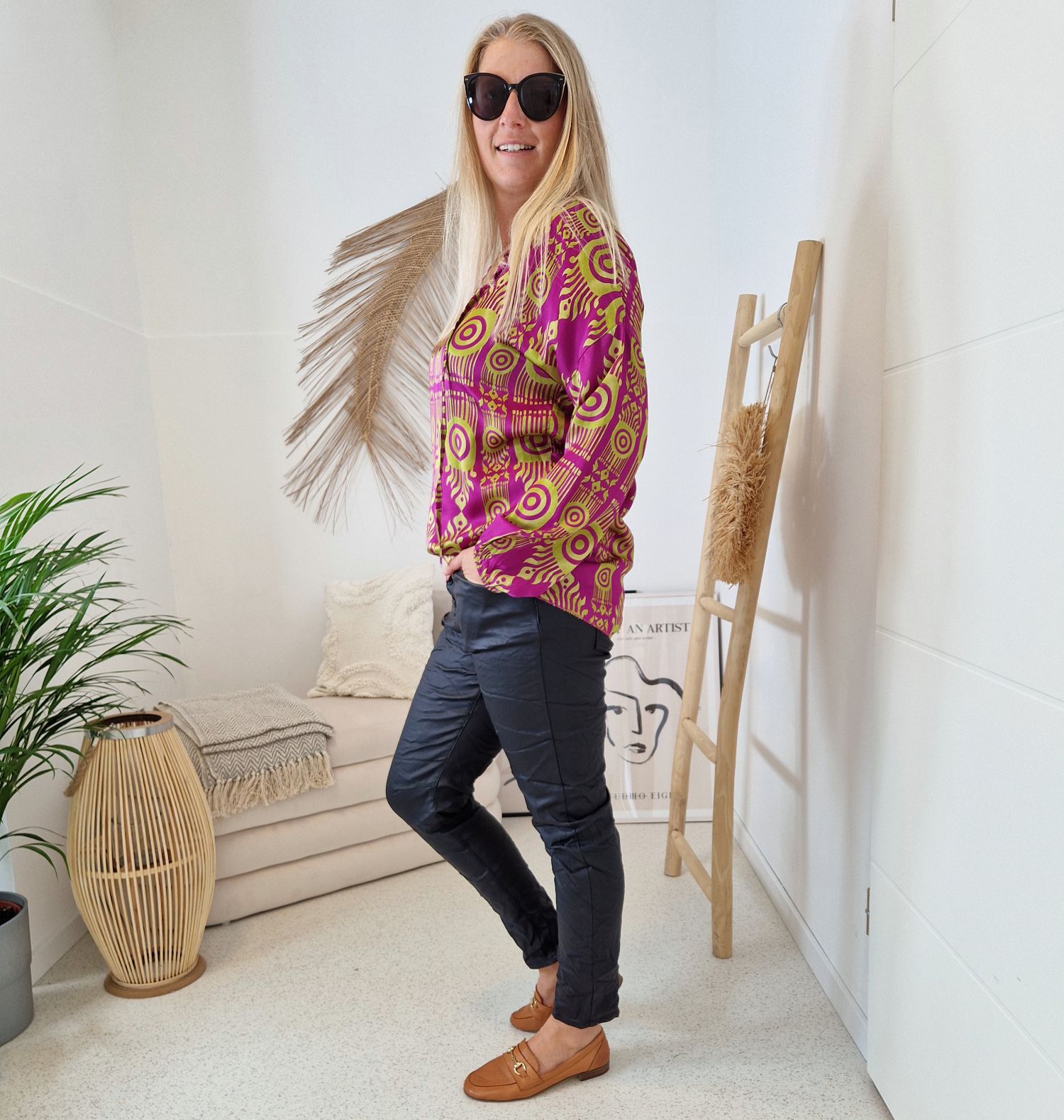 SEIDEN BLUSE LILITH PINK GRÜN 34-42 Made in Italy Silk Mix Oversize Shirt SEIDEN BLUSE LILITH PINK GRÜN 34-42 Made in Italy Silk Mix Oversize Shirt