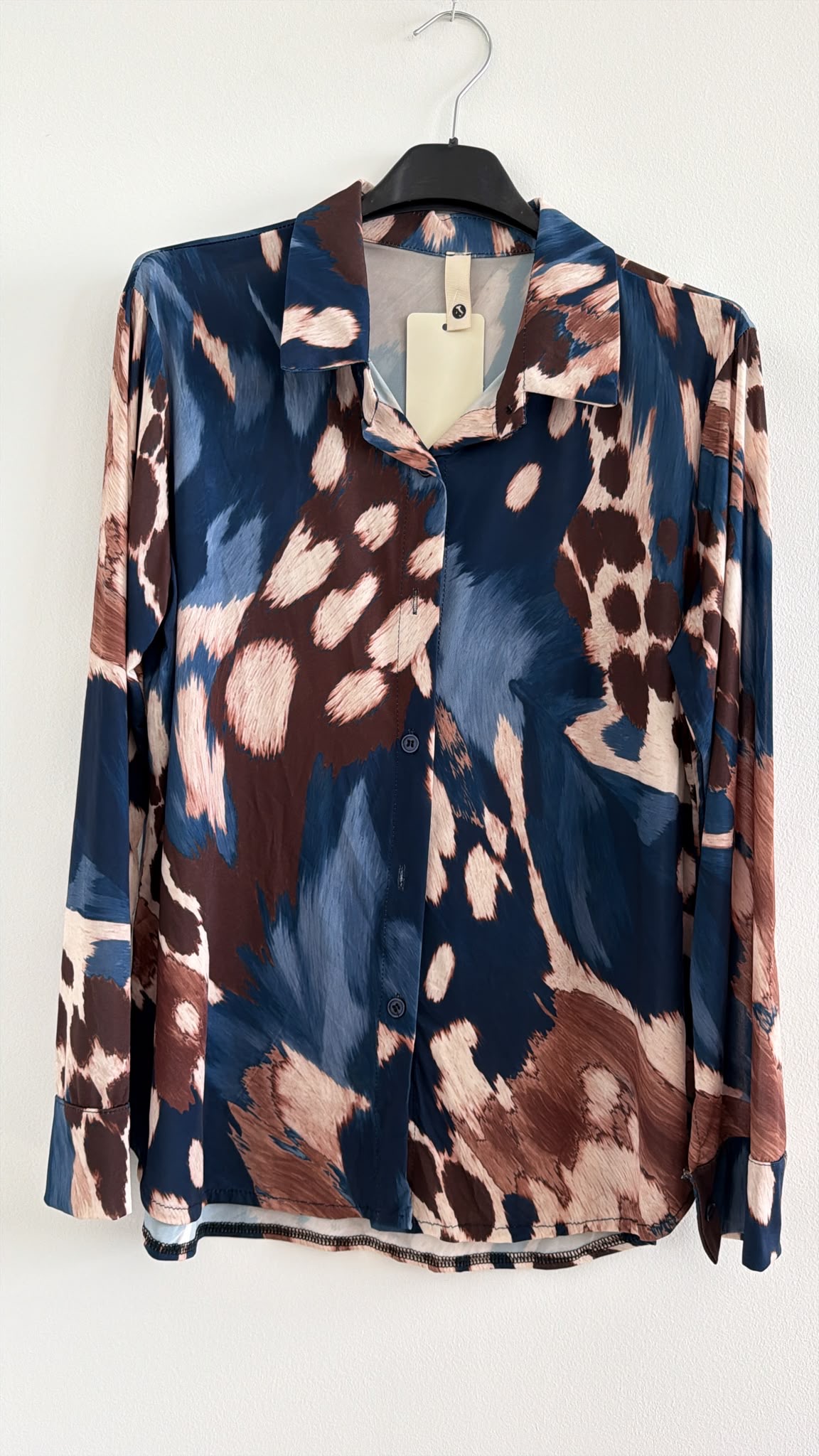 Kofferbluse Bluse Olivia – Edle Kofferbluse mit afro Muster –  Made in Italy Gr 34-42