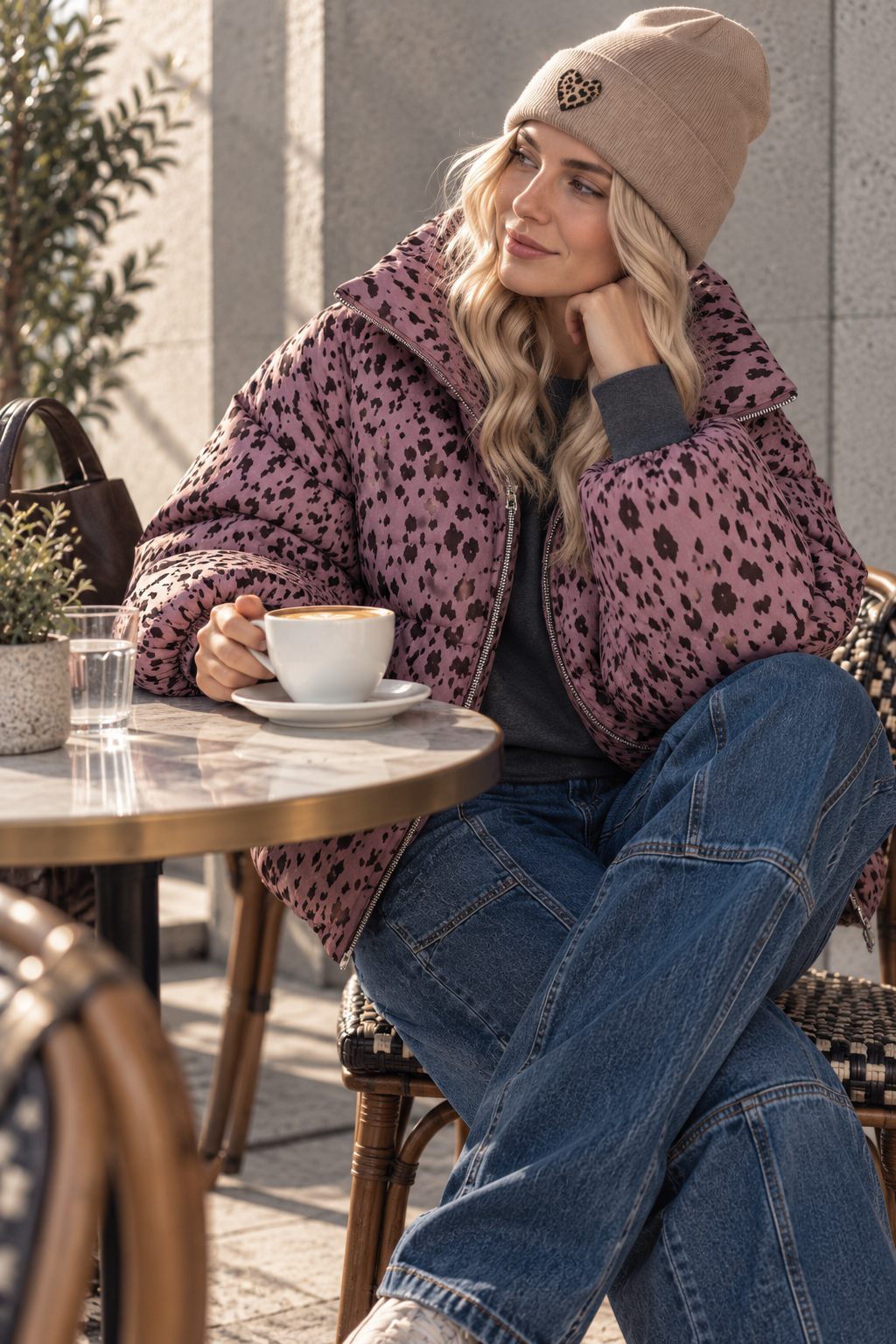 Jacke Puffy Monika LEO – lässiger Allrounder für die Übergangszeit Made in Italy 34-42