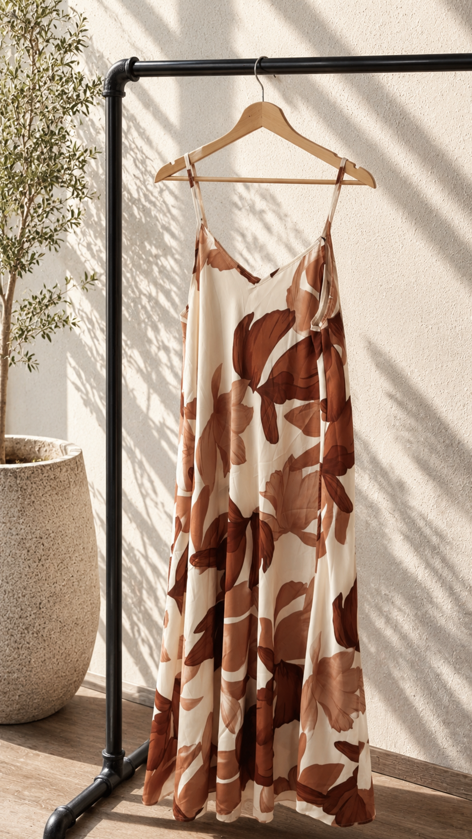 🌸 Maxikleid Dahlia mit floralem Print – Made in Italy 34-42
