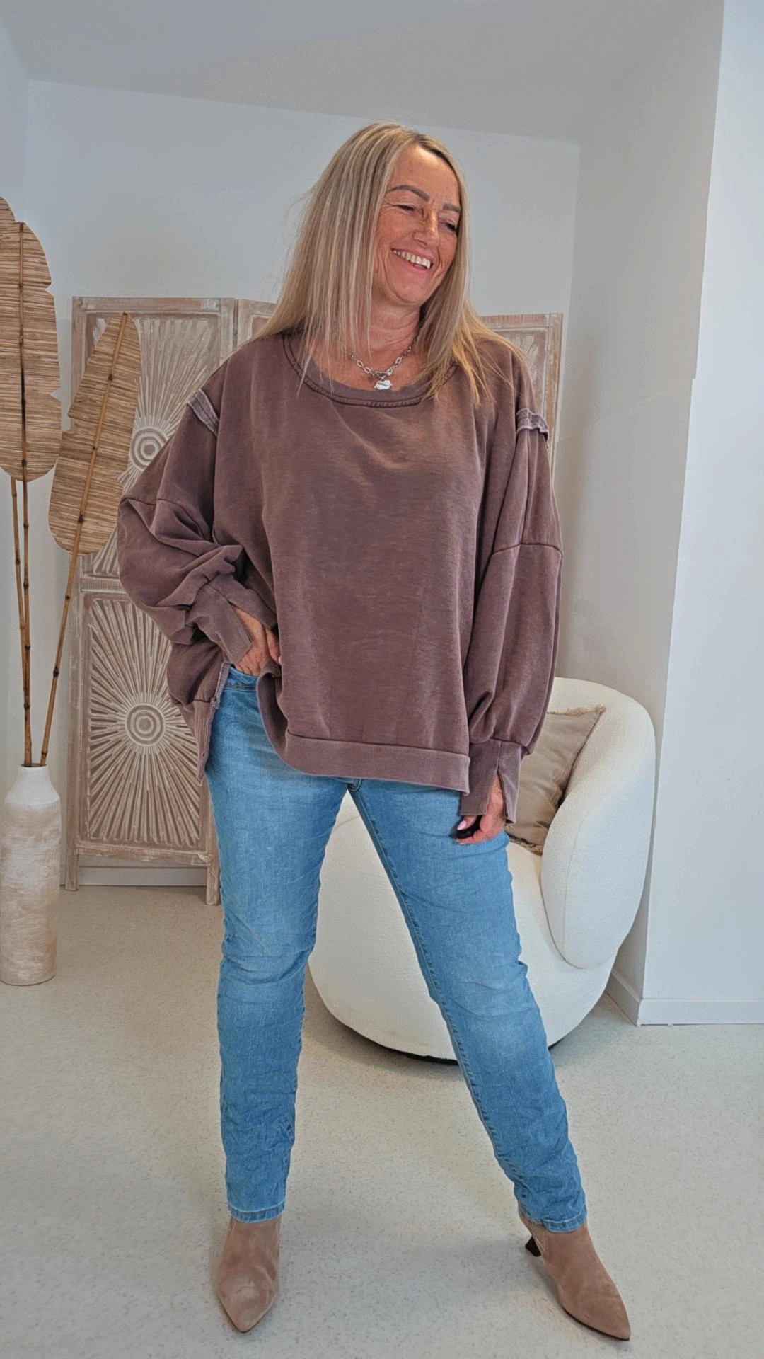 OVERSIZE SWEATER CARLOTA UNI Made in Italy 34-44/46