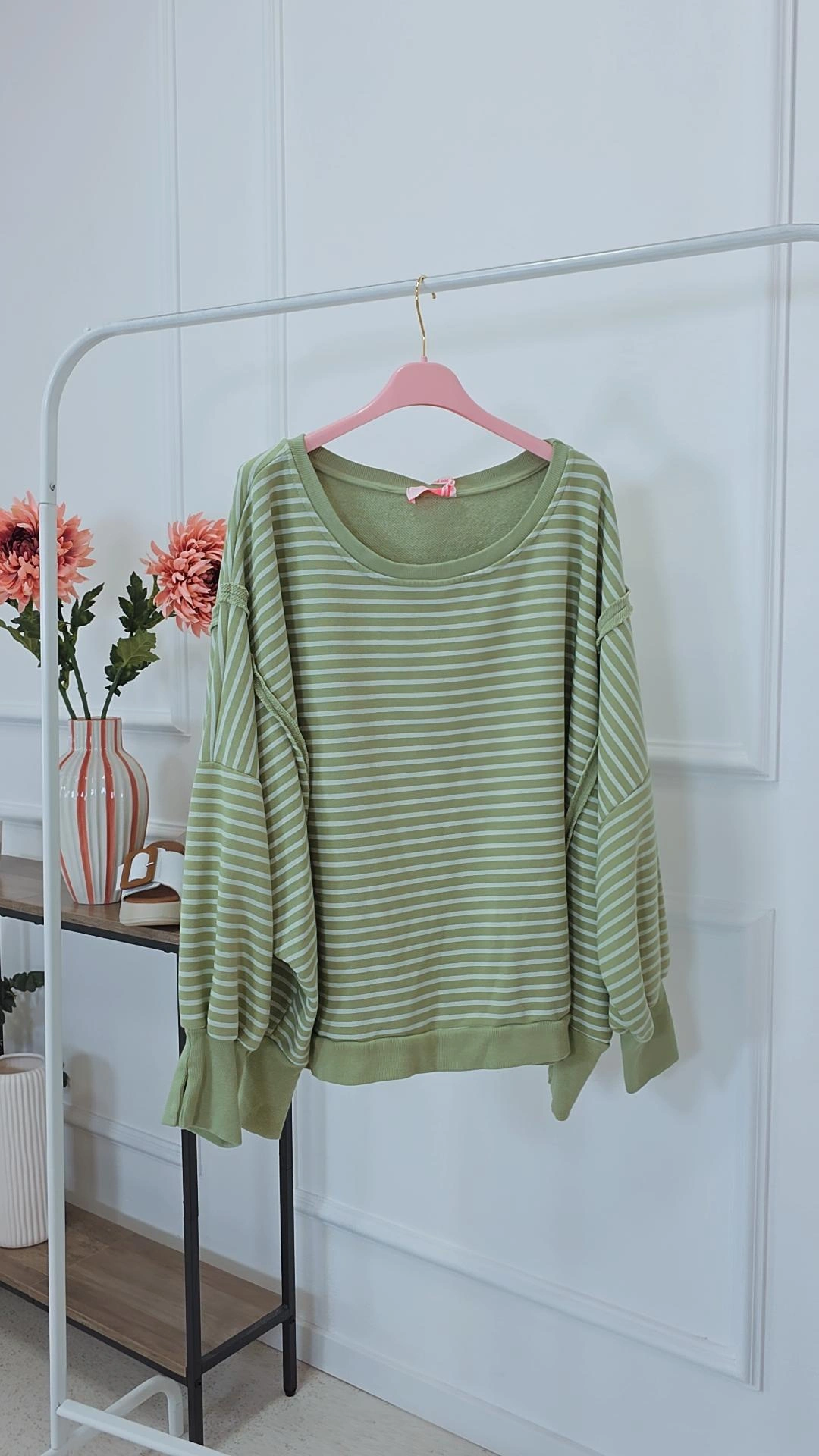 OVERSIZE SWEATER CARLOTA STREIFEN Made in Italy 34-44/46