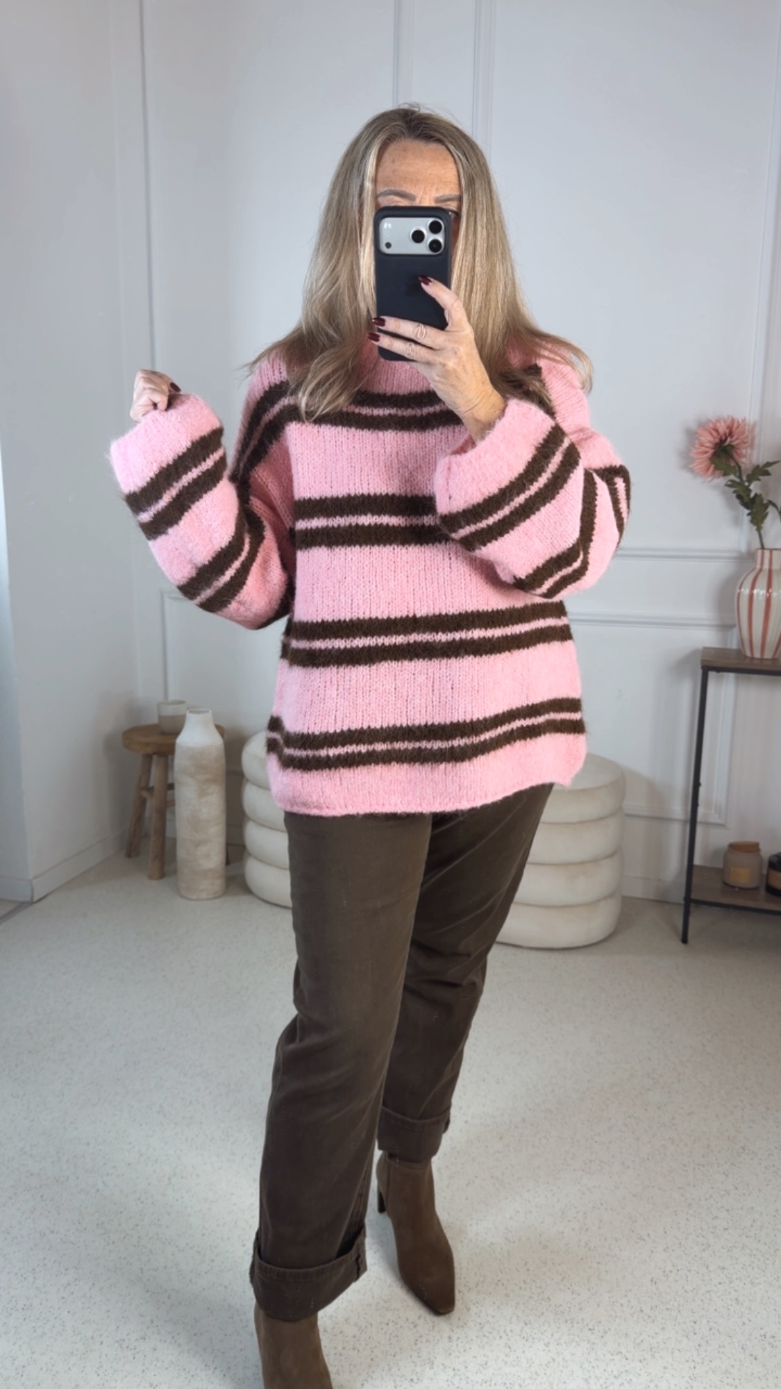 BASIC KNIT SWEATER MABEL Alpaca 34 -44 Made in Italy Pullover Strickpullover