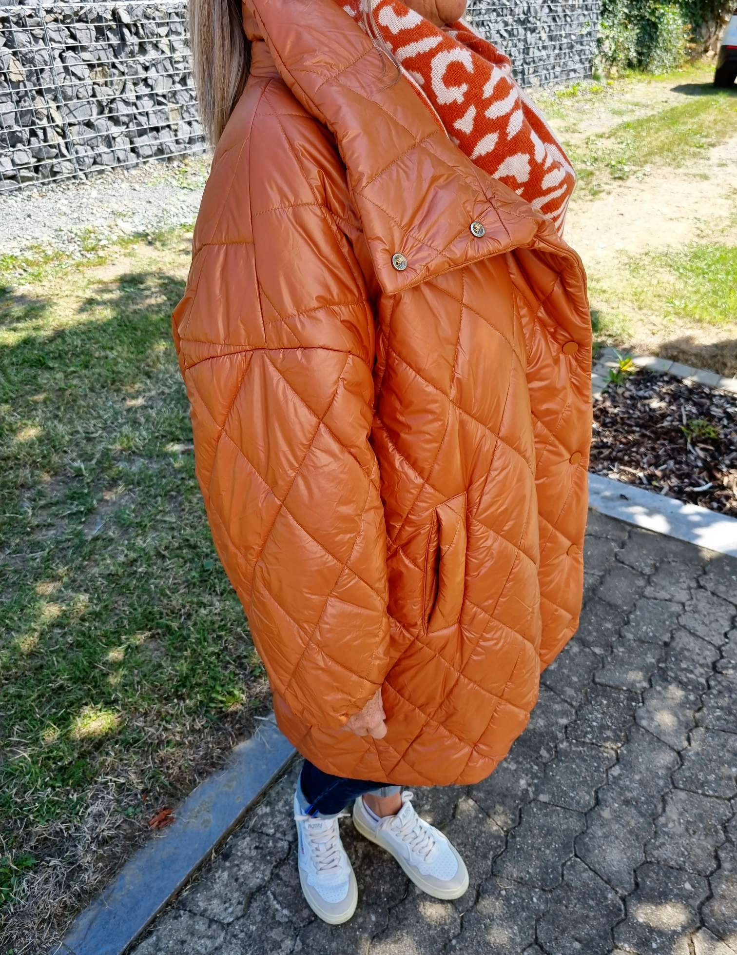 COAT NICOLETTA ROST Oversize Steppjacke lange Jacke Mantel Italy Style M/L COAT NICOLETTA ROST Oversize Steppjacke lange Jacke Mantel Italy Style M/L