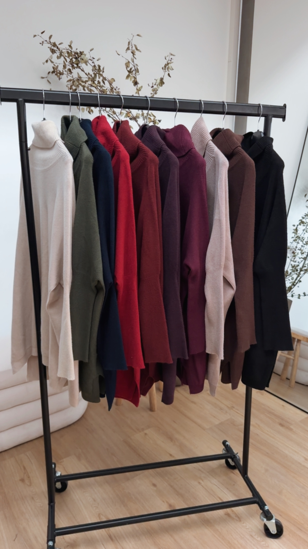 Oversize Rollkragen-Pullover Uni RP0164 I Made in Italy 34-44/46 Strick Pullover
