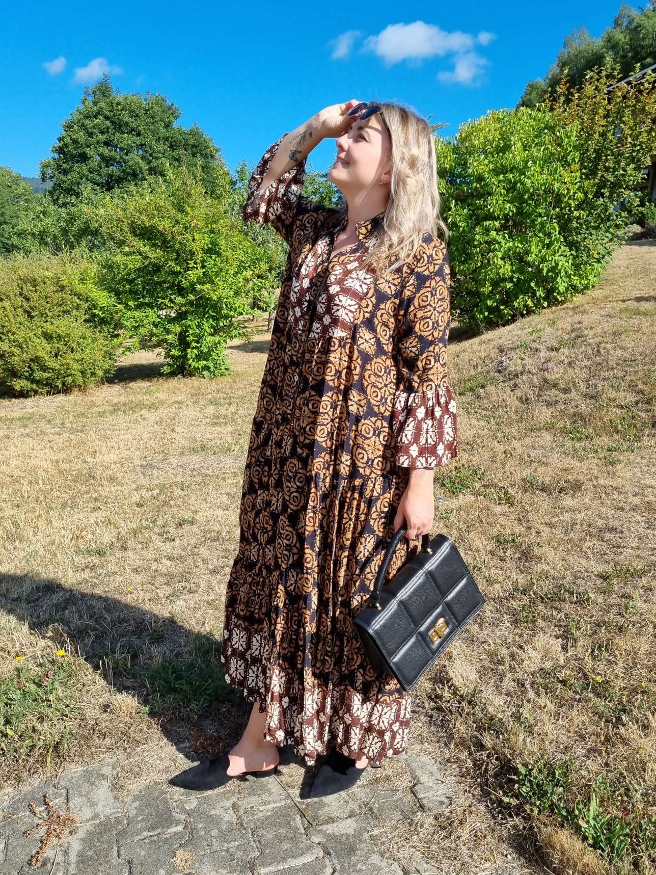 MAXI TUNIKA DRESS ISABELL SCHWARZ 34-40/42 Made in Italy langes Kleid Hängerchen Tunikakleid MAXI TUNIKA DRESS ISABELL SCHWARZ 34-40/42 Made in Italy langes Kleid Hängerchen Tunikakleid