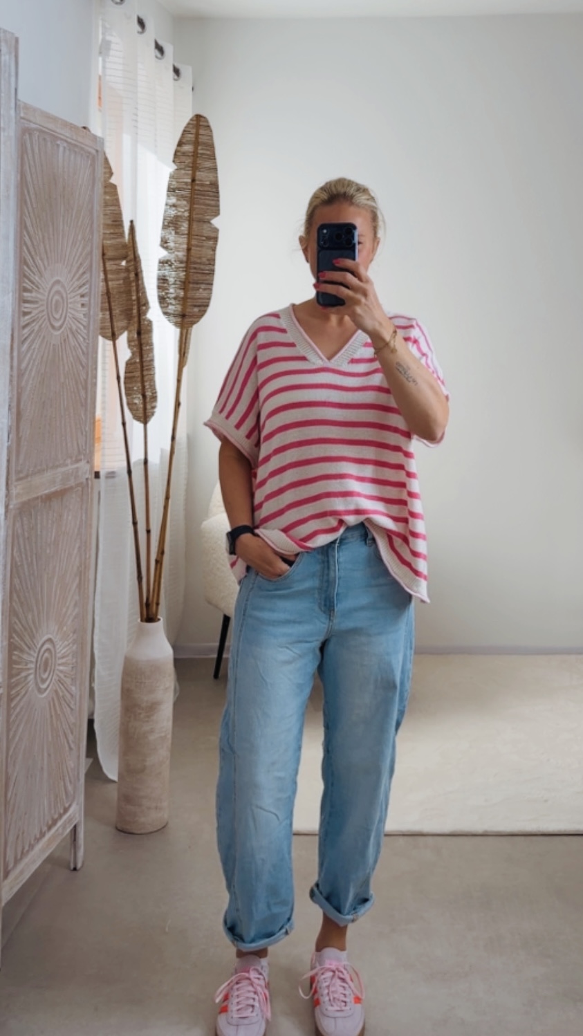 Strickpullover Torri Stripes Made in Italy 34-40/42