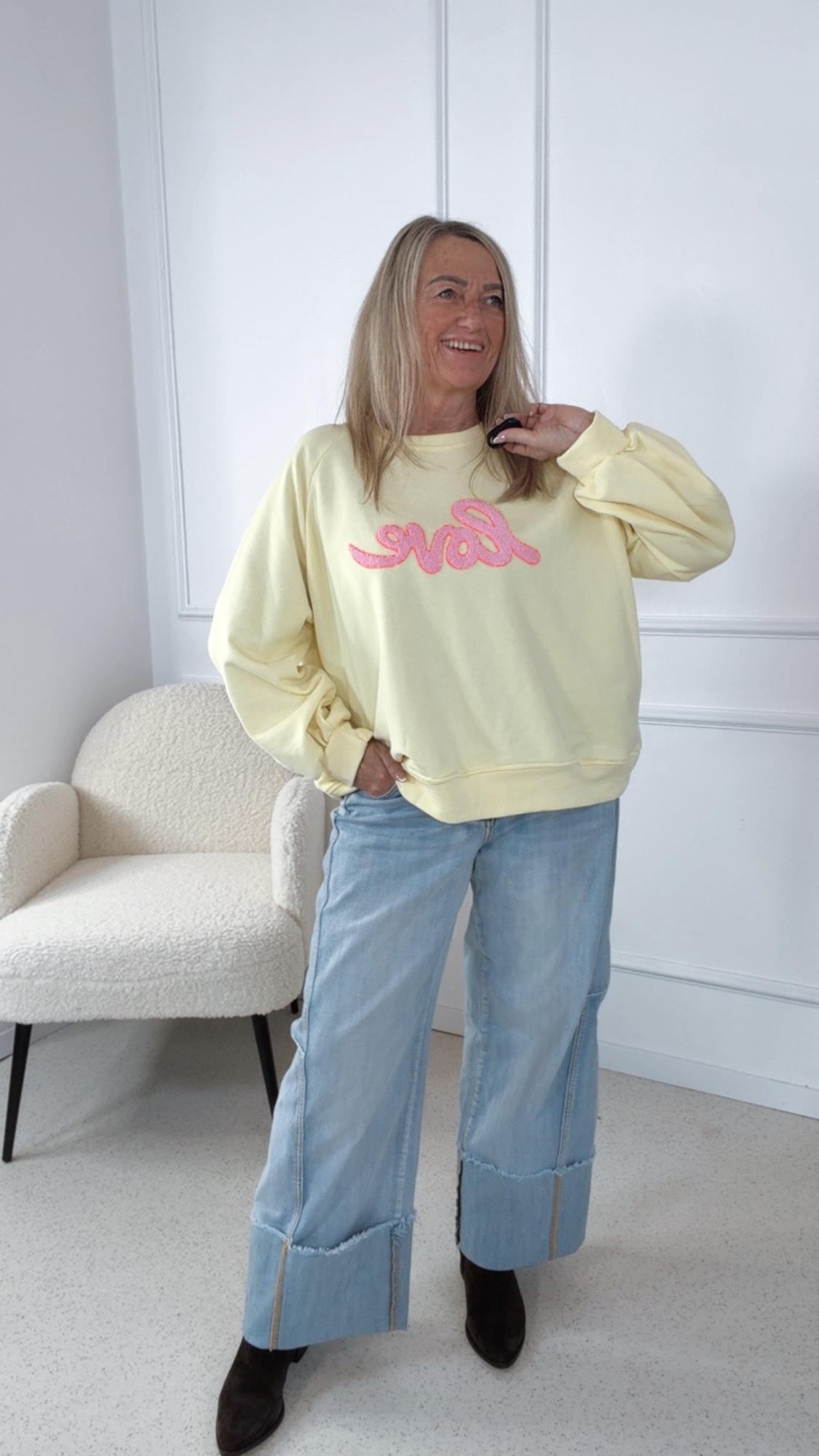 STATEMENT SWEATER LOVE Made in Italy 34-42