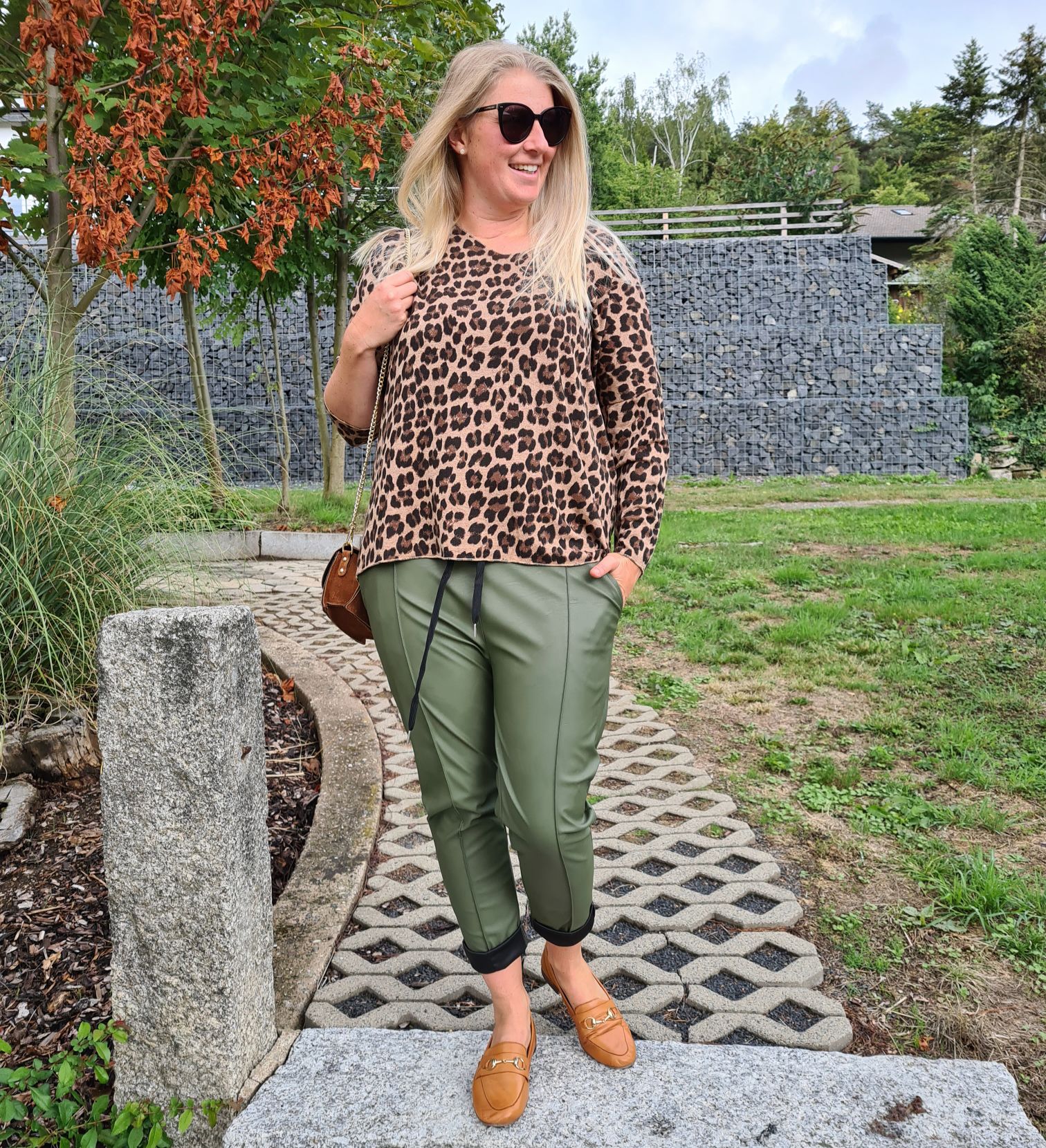 LIGHT KNIT LONGSLEEVE SHIRT MARIKA LEO CAMEL Basic Langarm Pullover Leopard Sweater Made in Italy 34-42 LIGHT KNIT LONGSLEEVE SHIRT MARIKA LEO CAMEL Basic Langarm Pullover Leopard Sweater Made in Italy 34-42