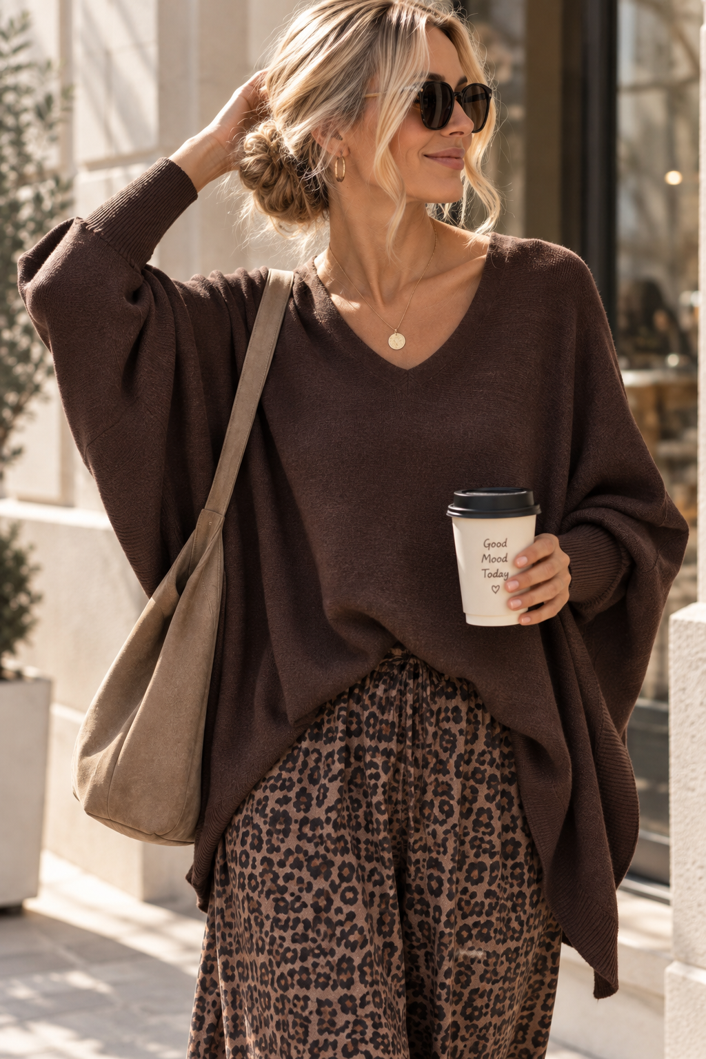 OVERSIZE KNIT SWEATER SIGRID Made in Italy 34-44/46 Strick Pullover