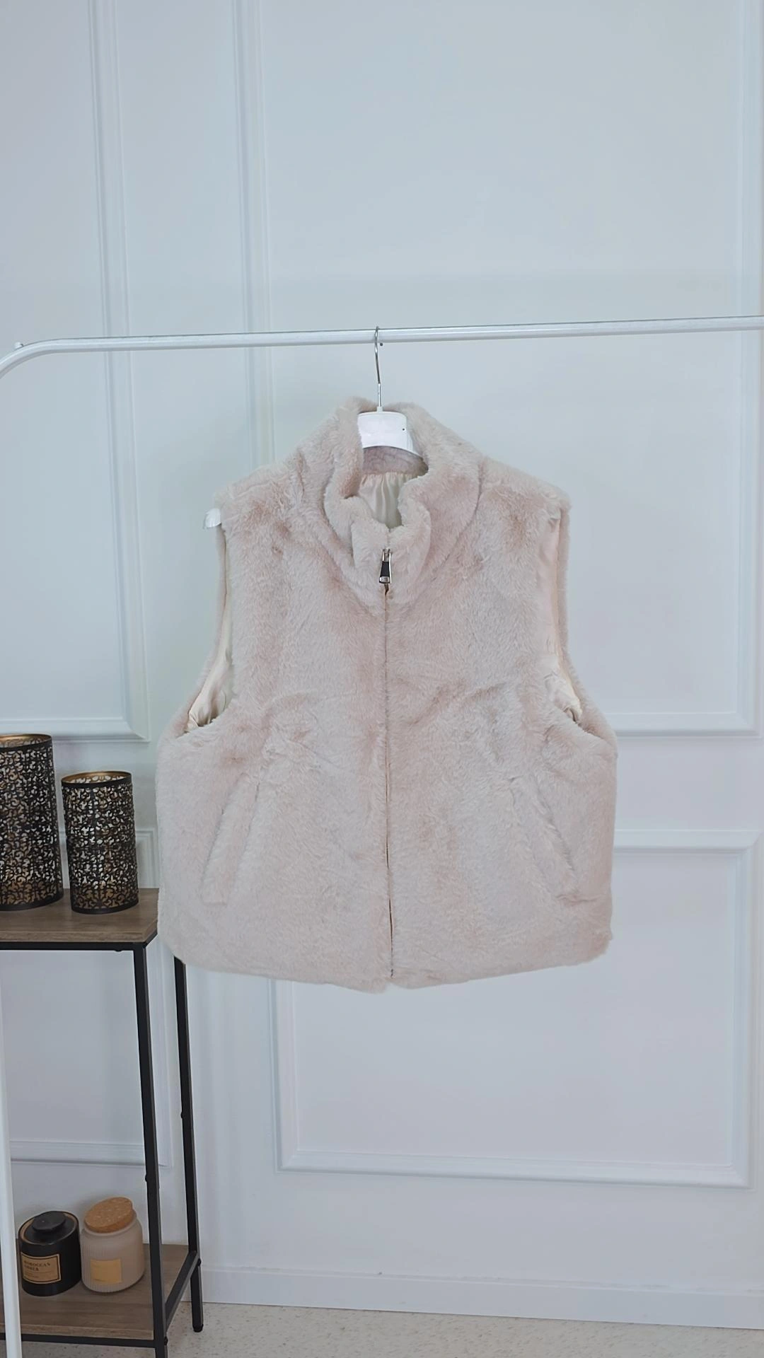 MUSTERSTÜCK FELL WESTE BEIGE - Vom Umtausch ausgeschlossen