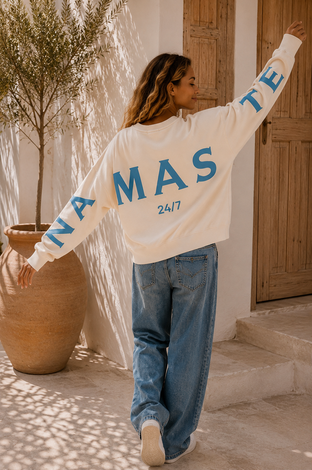 Sweatshirt „Namaste 24/7 Uni“ – Made in Italy | One Size bis ca. Gr. 42