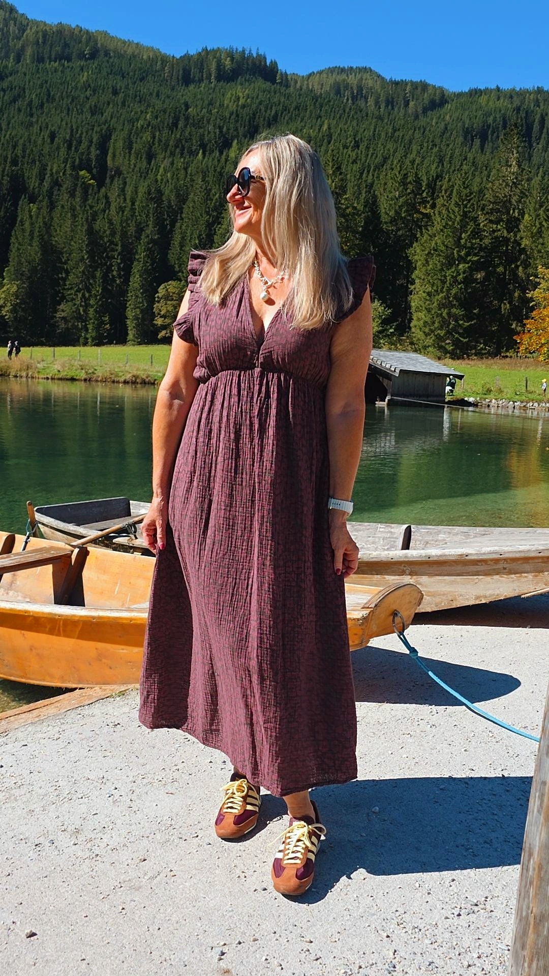 MUSSELIN LEO KLEID ZOE 34 - 42 Made in Italy ärmellos Rüsche