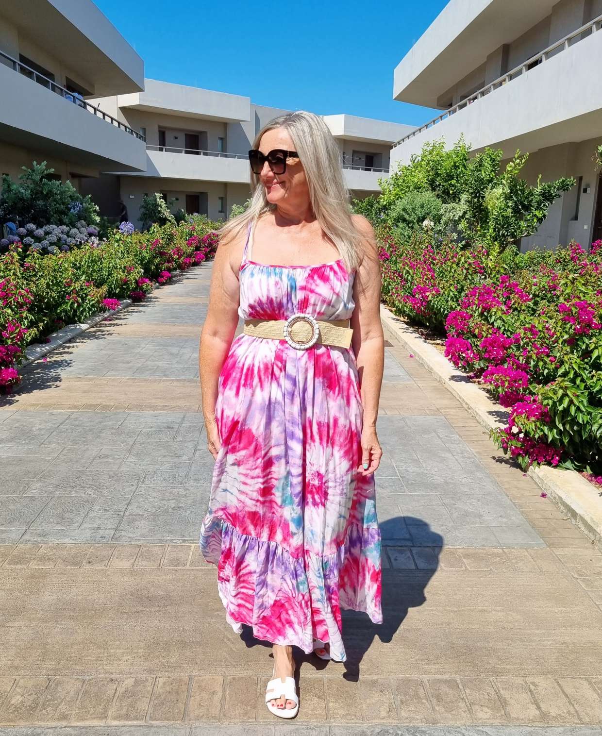 SPAGHETTI DRESS DALLAS PINK 34-42 Made in Italy Maxi Kleid Sommer Strandkleid Abendkleid BATIK Tie Dye SPAGHETTI DRESS DALLAS PINK 34-42 Made in Italy Maxi Kleid Sommer Strandkleid Abendkleid BATIK Tie Dye