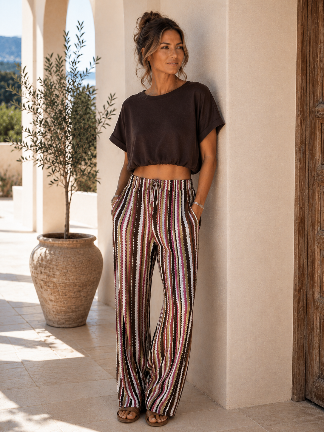 Hose Isola Made Streifenzickzack Muster in Italy 34-44/46