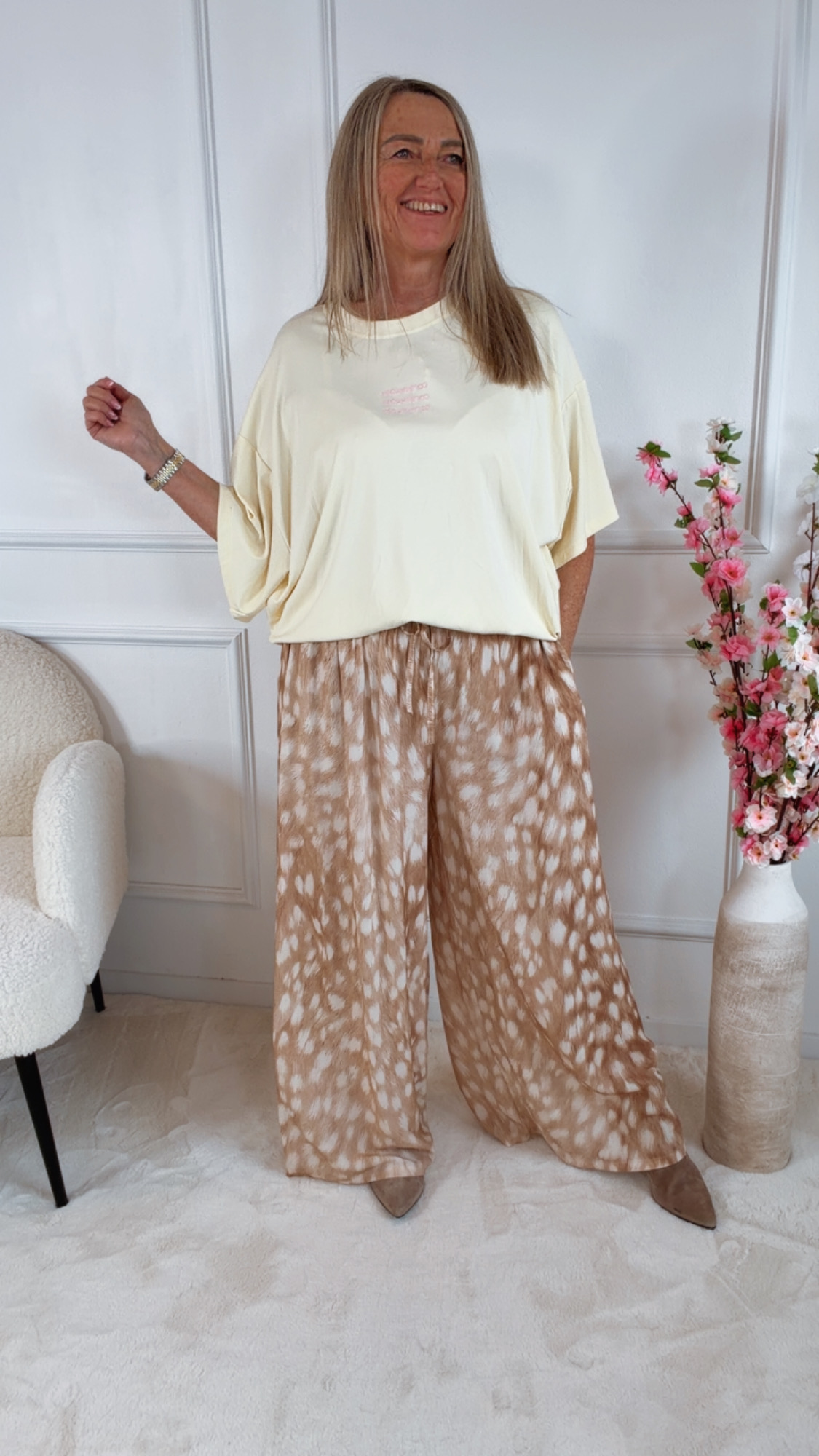 LÄSSIG WEITE HOSE GRETA Made in Italy 34-42/44