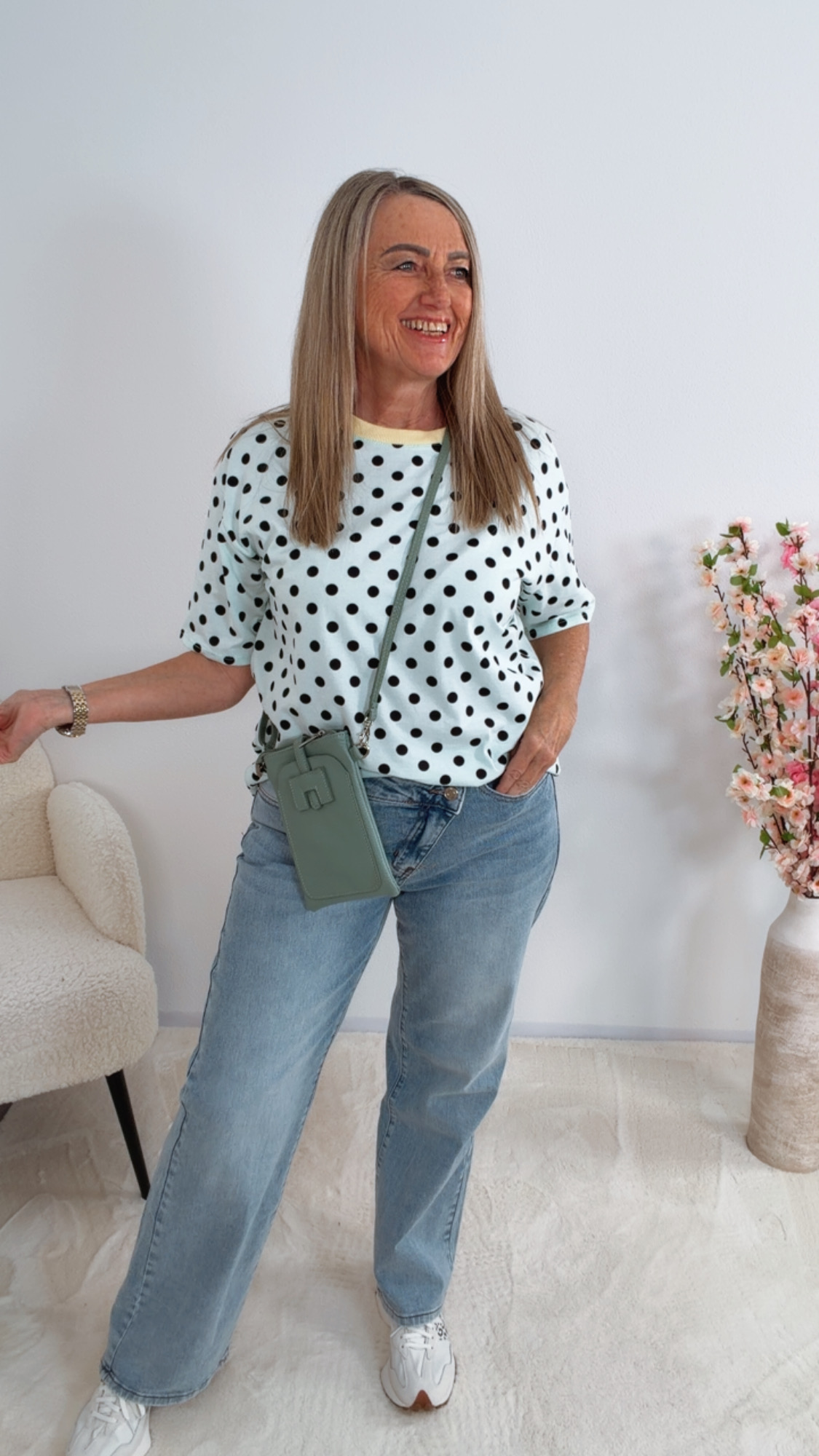 💖✨ T-Shirt Melisara Pünktchen Made in Italy 34-42/44