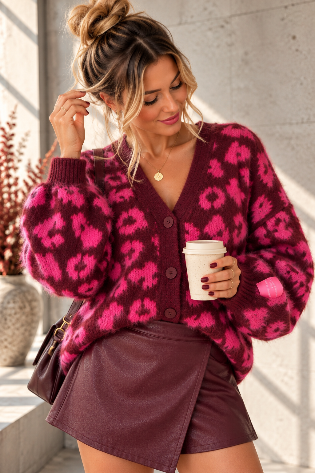Strickjacke Leo mit Patch – Fashion Must-have SJ0194 I Made in Italy 34-42