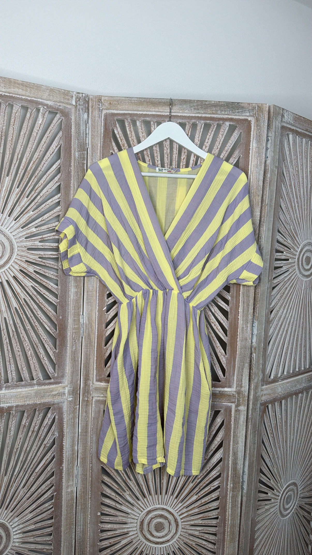 Jumpsuit Musselin Leda Blockstreifen Made in Italy 34-40/42