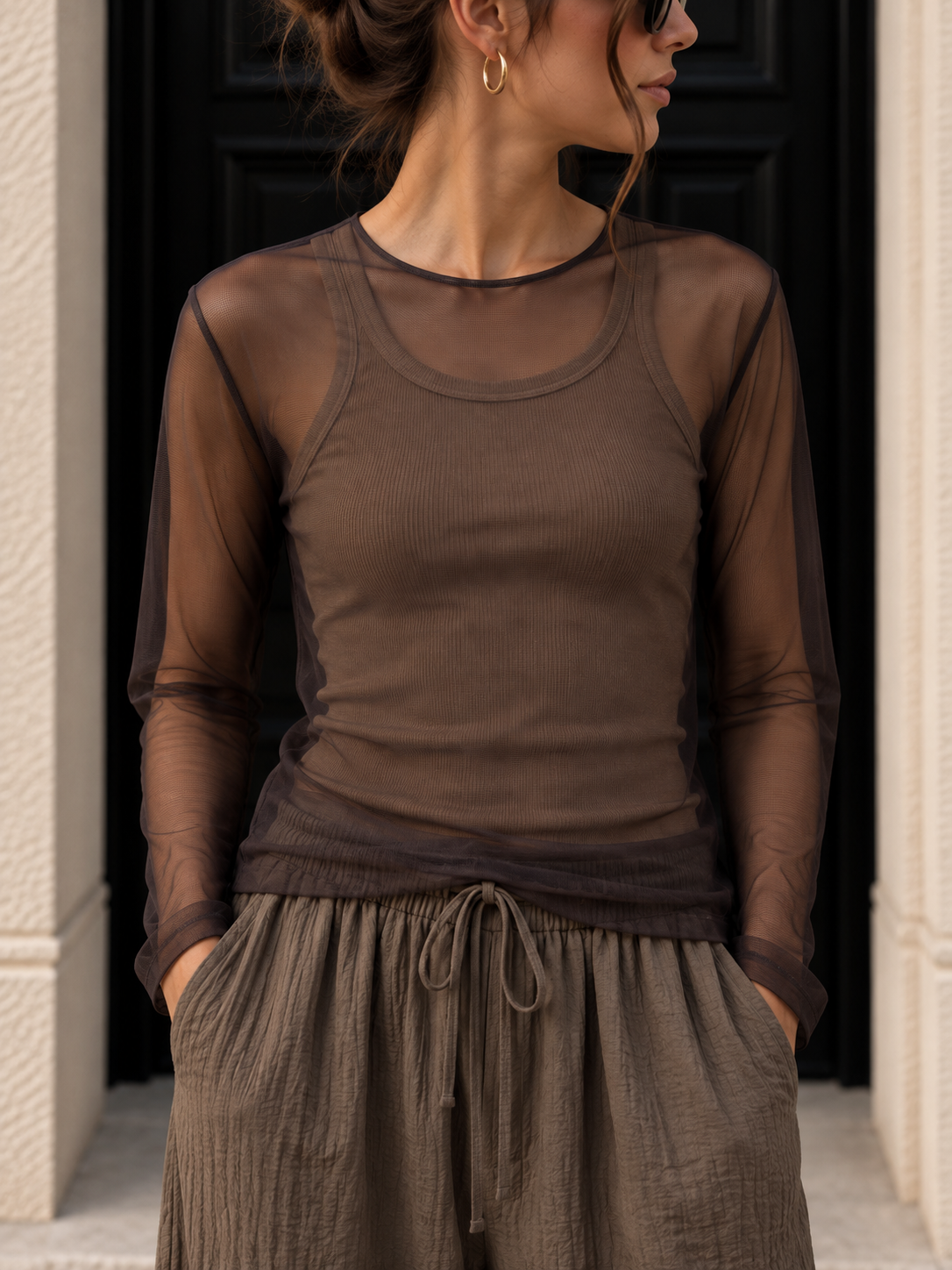 Uni Rippen-Top – bequemes Basic für jeden Tag T0064 I Made in Italy 34-40