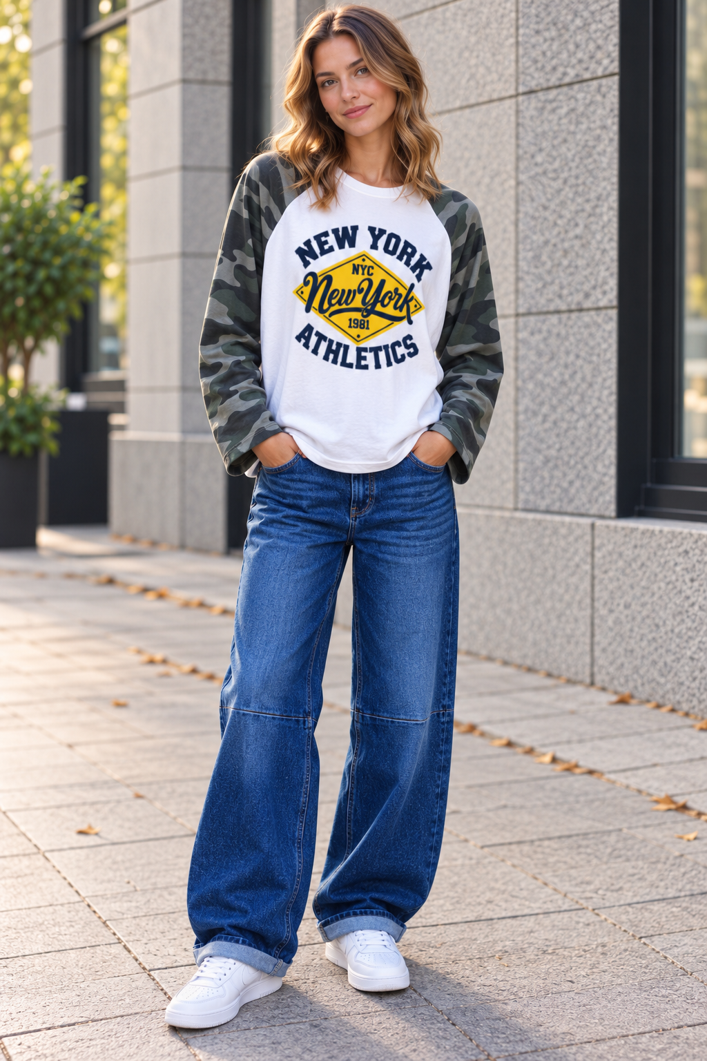 Langarmshirt Statement-Shirt ATHLETICS I LS0162 I Made in Italy 34-40/42 Longsleeve