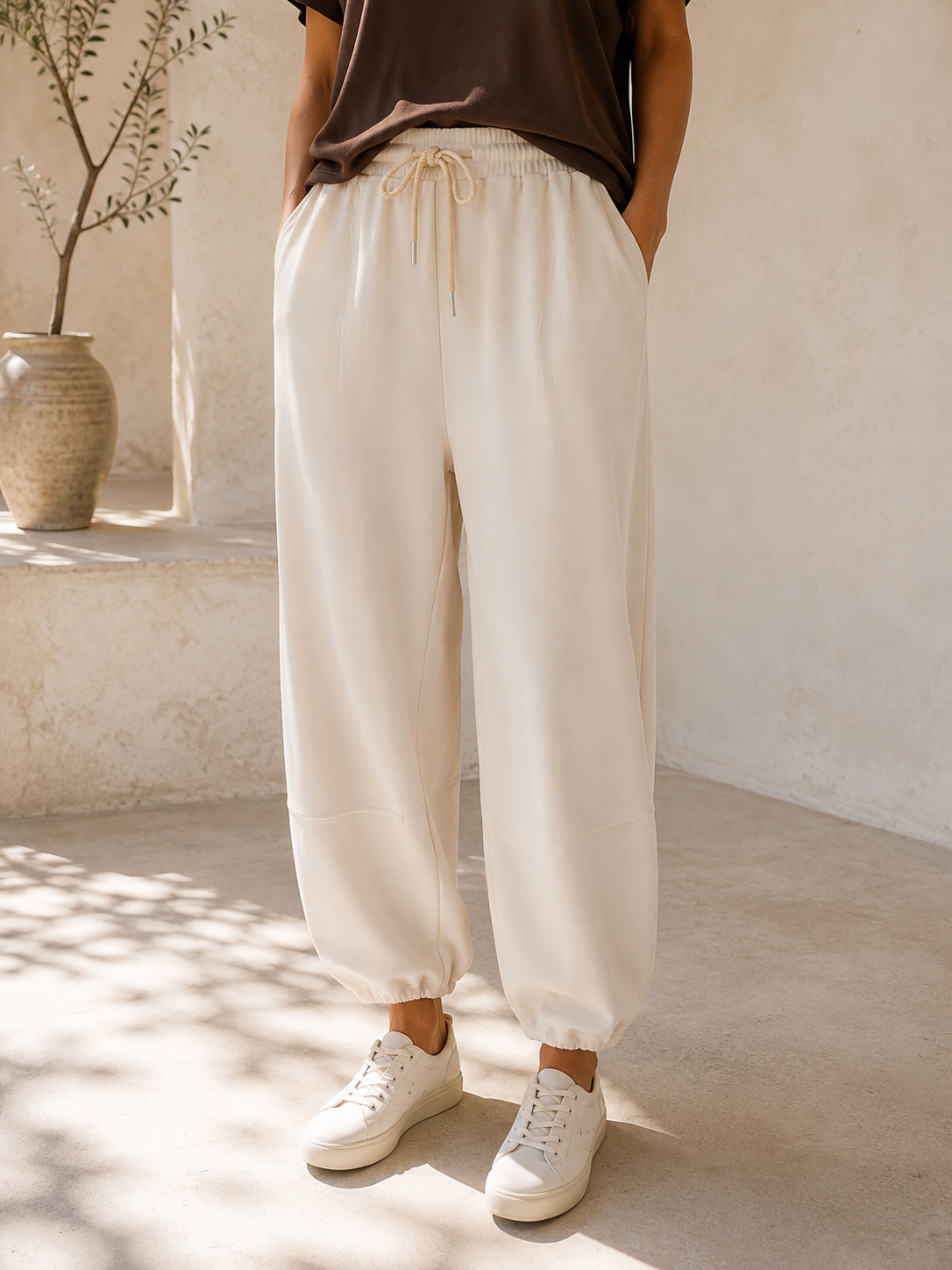 Ballon-Jogpant Amaris – lässige Basic Pants für jeden Tag Made in Italy 34-42/44