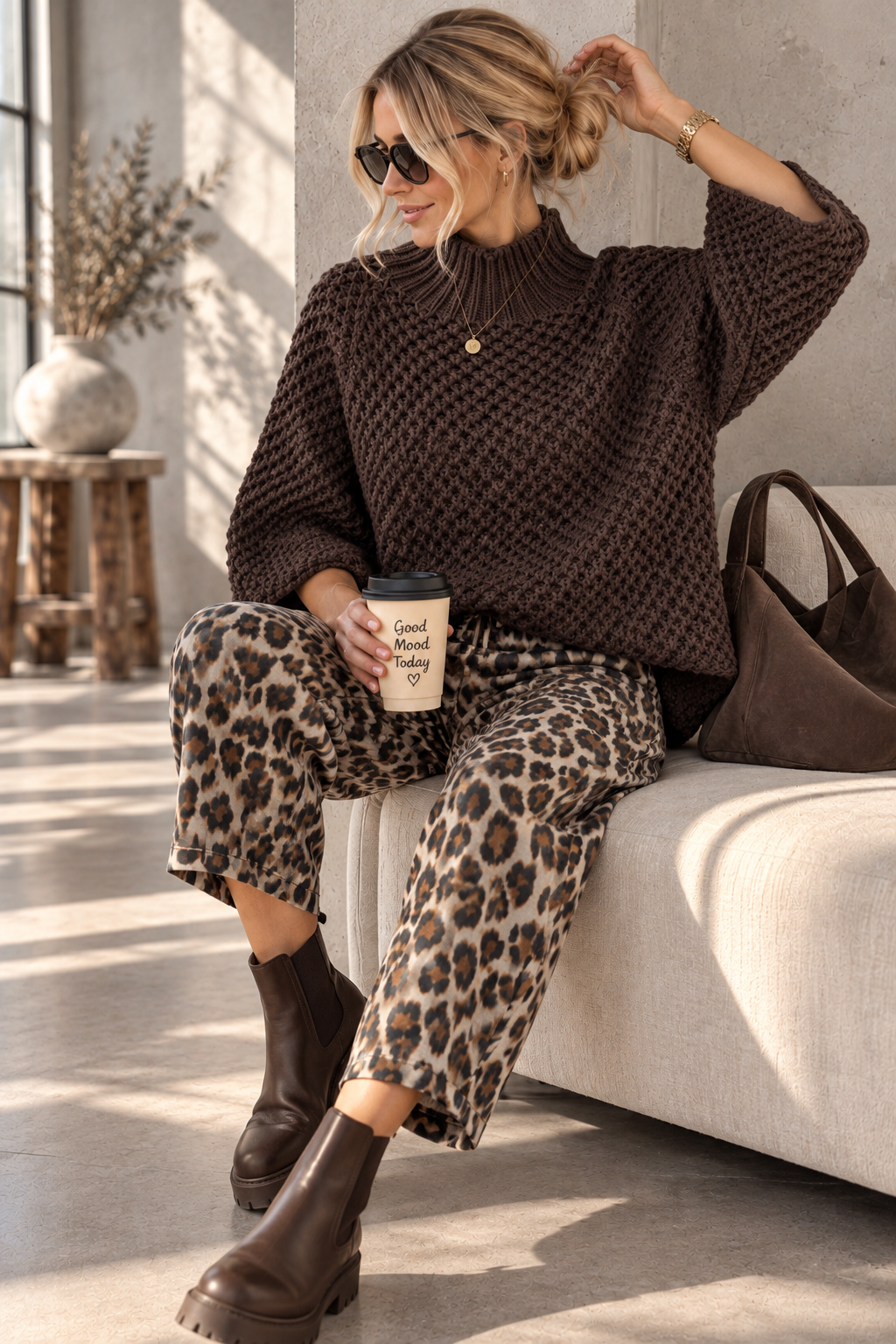 Strickpullover mit Stehkragen I SP0153 I 34-40/42 I Made in Italy
