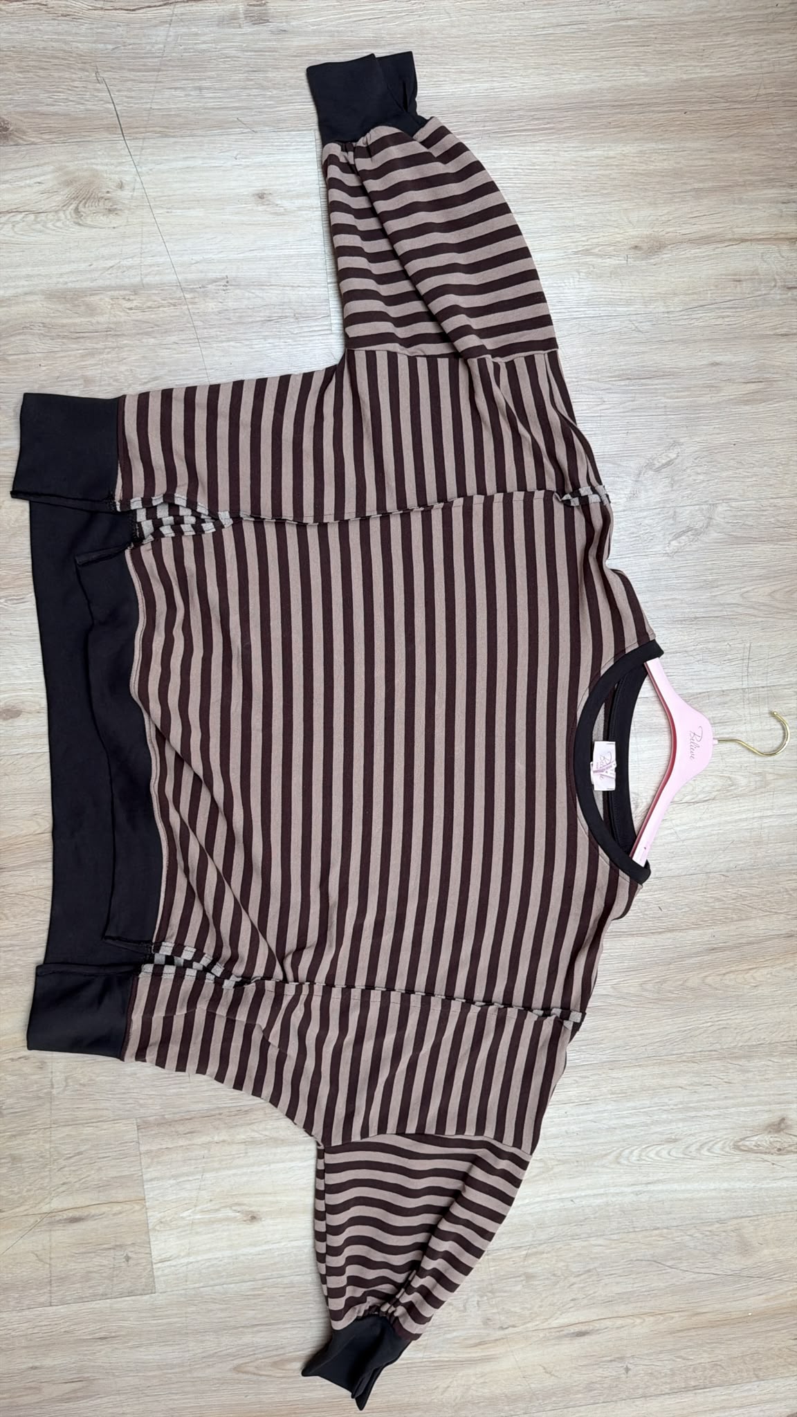 Sweater Charly mit Raw-Cut Details Stripes Made in Italy 34-44/46