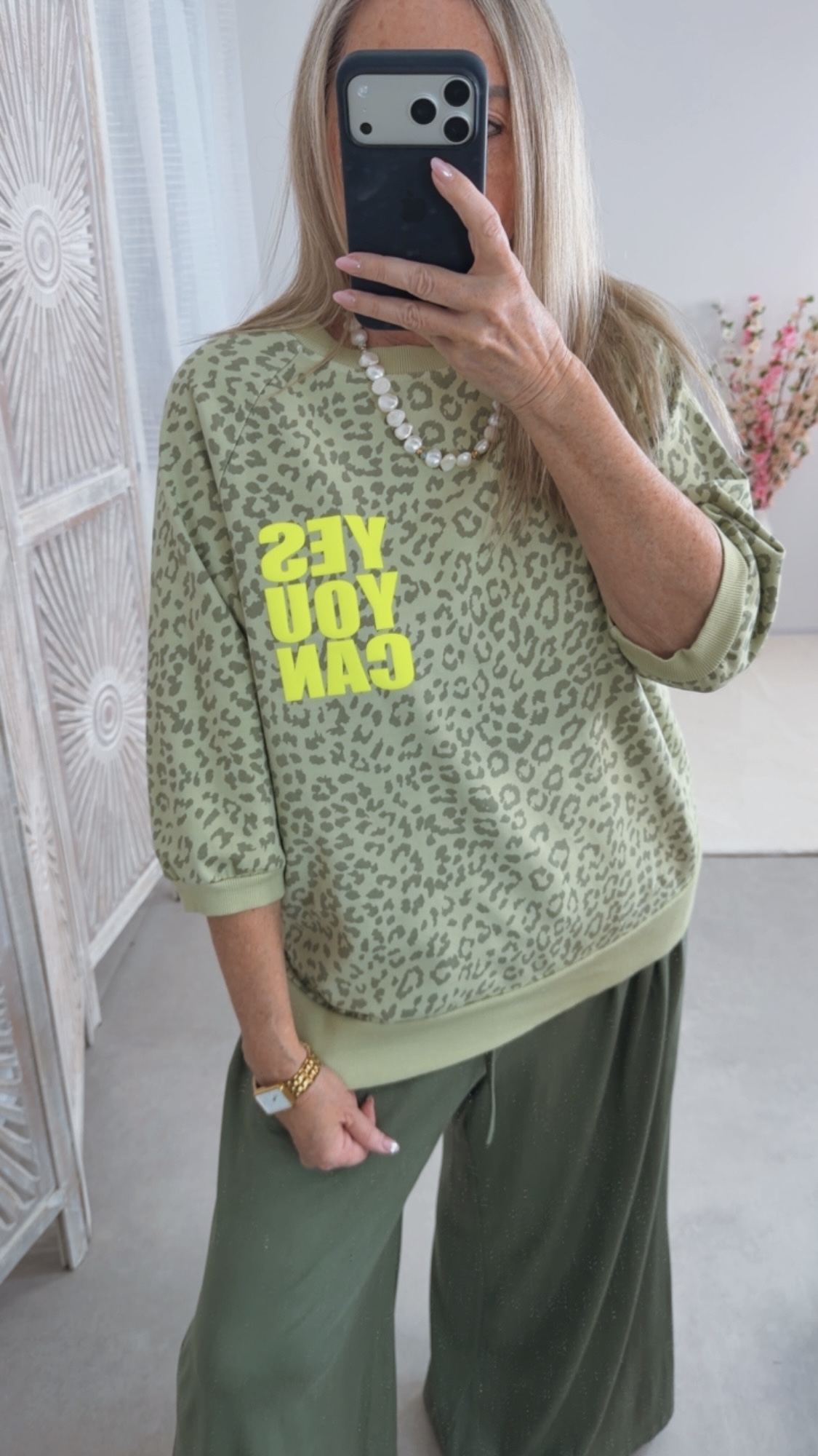 💚✨👚 Leo T-Shirt-Sweater Avilena Yes you can Made in Italy 34-42/44