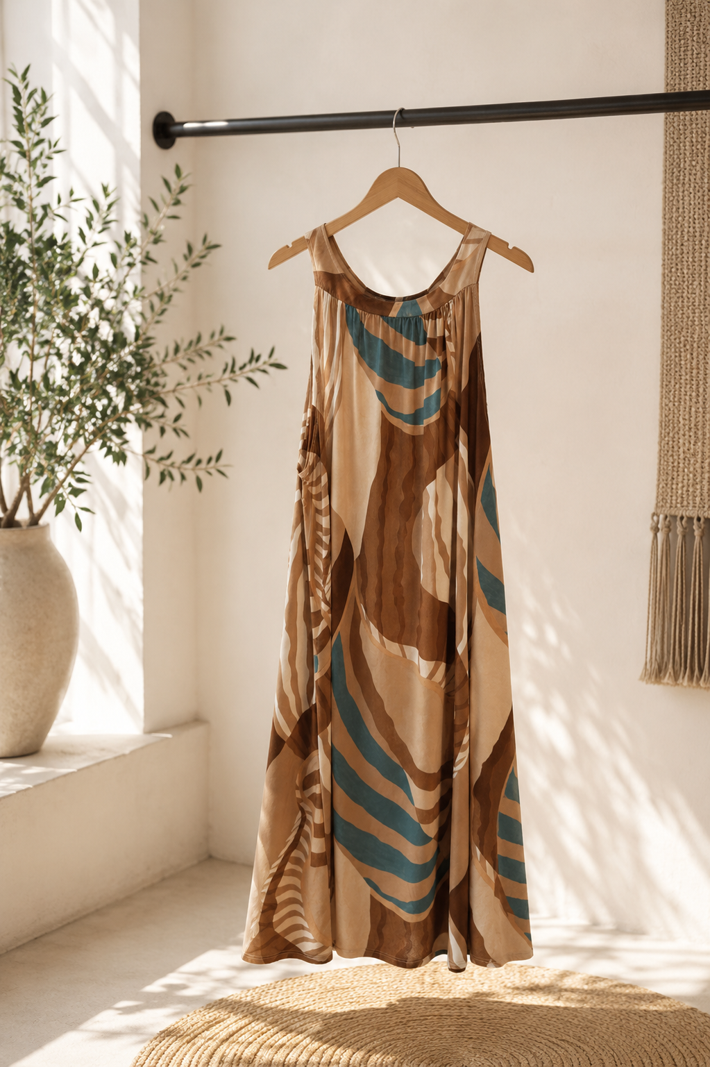 Kleid Marella – Sommerkleid mit grafischem Print Made in Italy Gr, 34-42